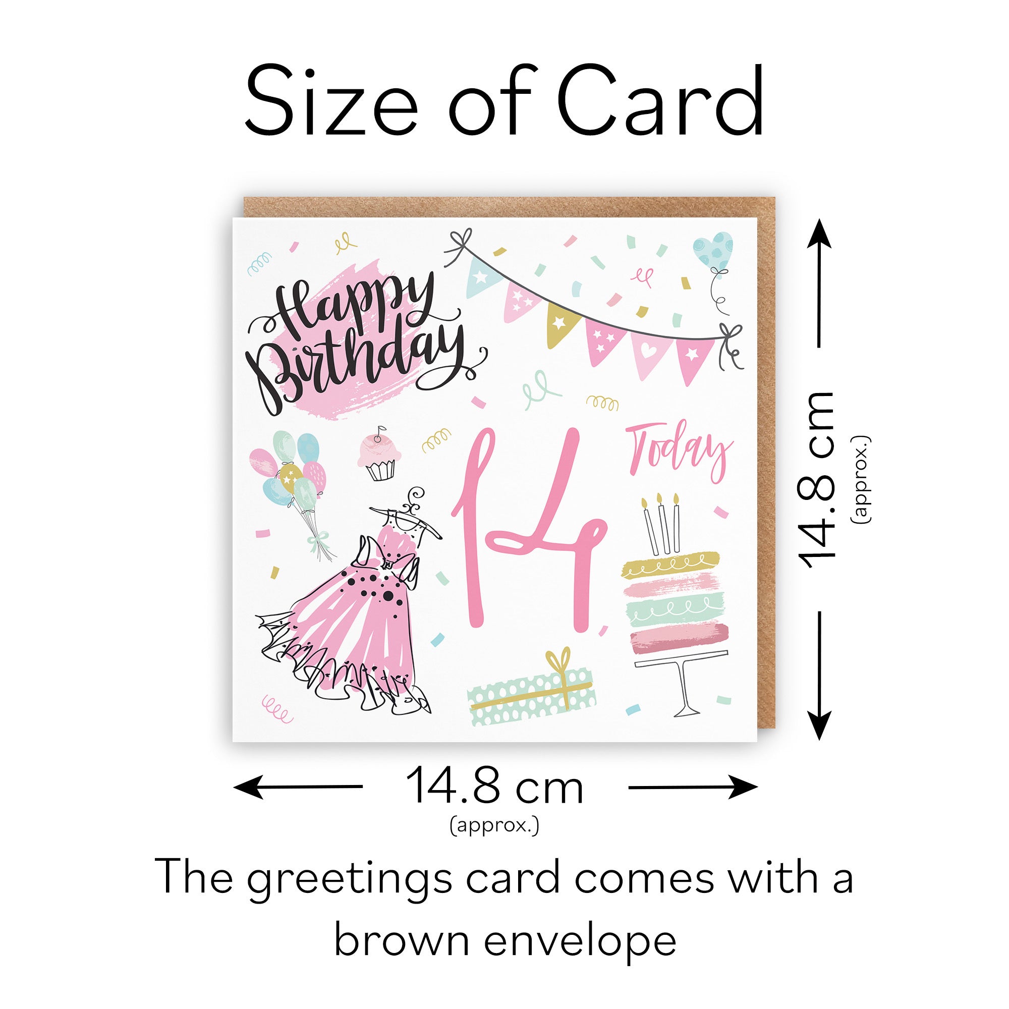 14th Girl Birthday Card Party - Default Title (TH02701)