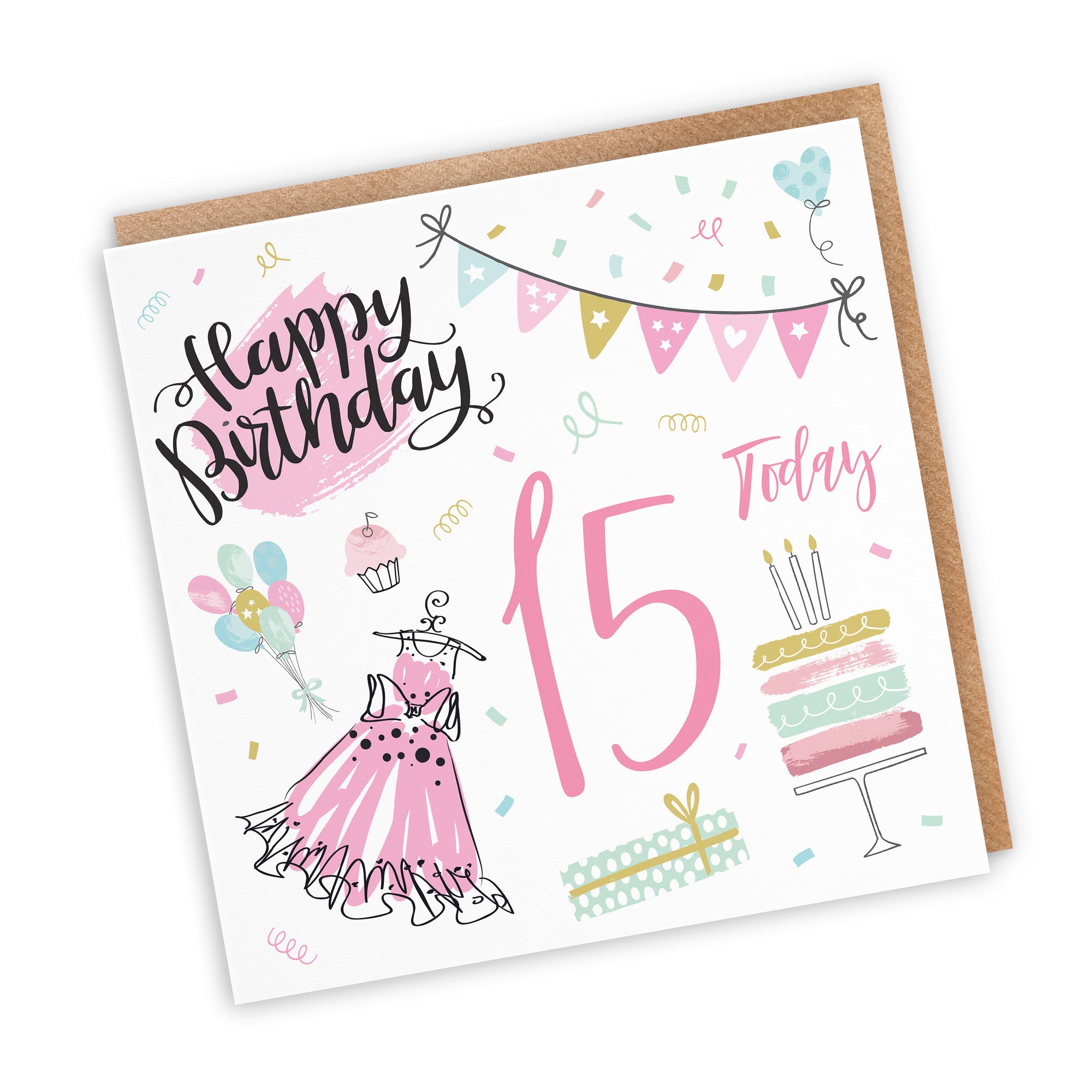 15th Girl Birthday Card Party - Default Title (TH02702)