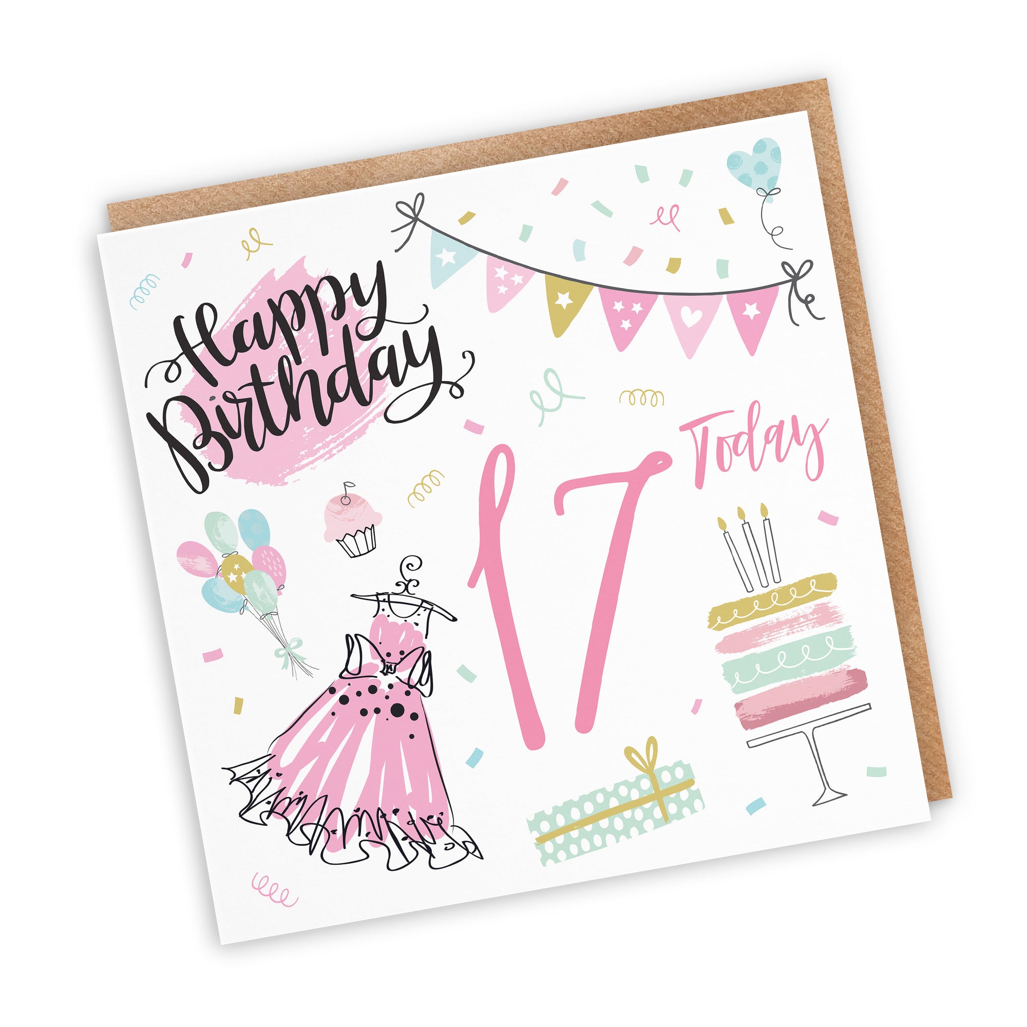 17th Girl Birthday Card Party - Default Title (TH02704)