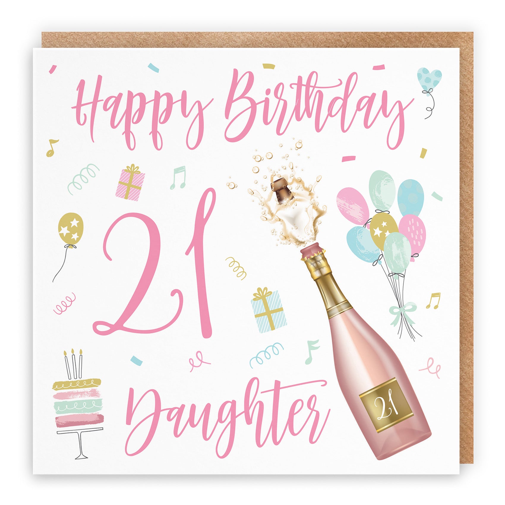 21st Daughter Birthday Card Champagne - Default Title (TH02711)
