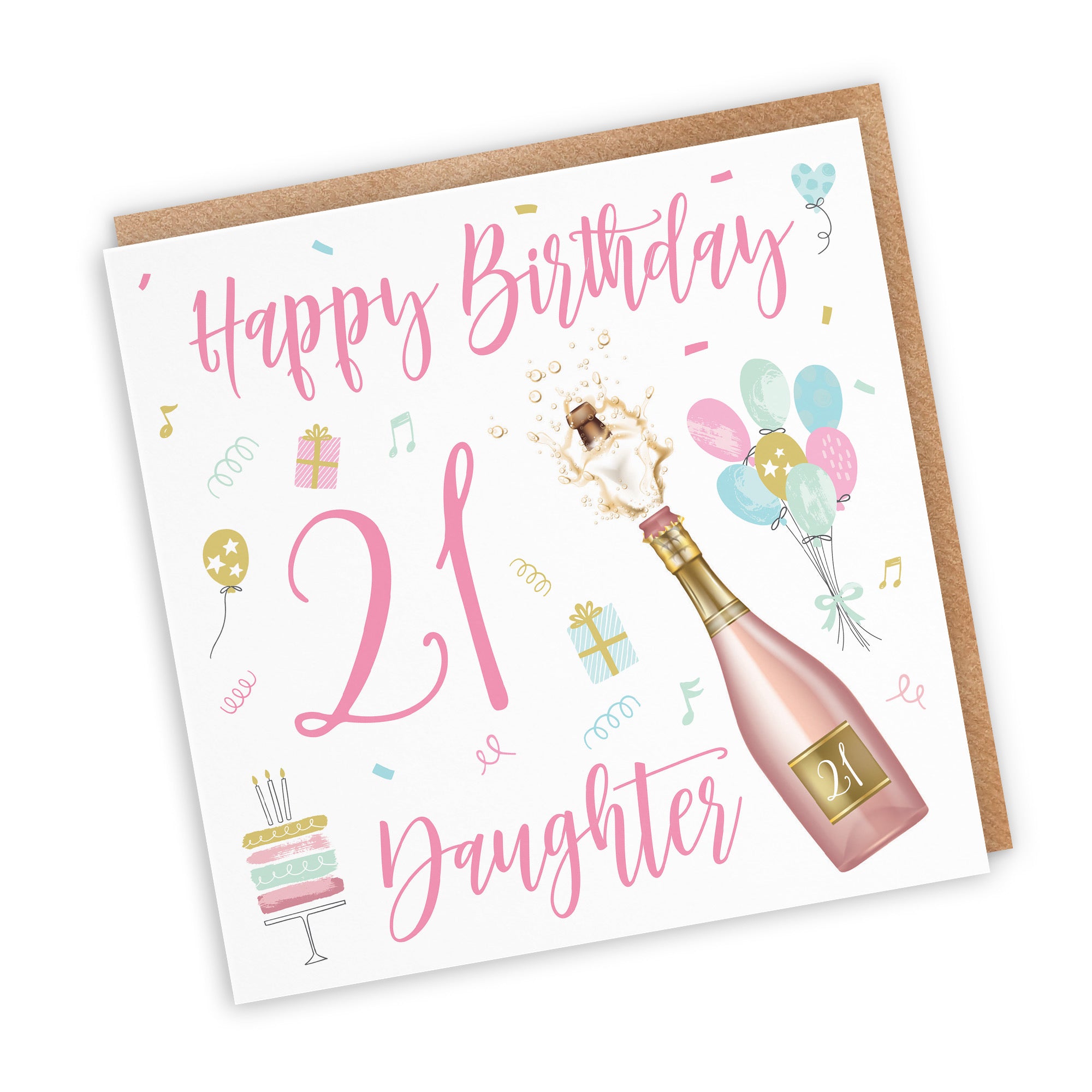21st Daughter Birthday Card Champagne - Default Title (TH02711)