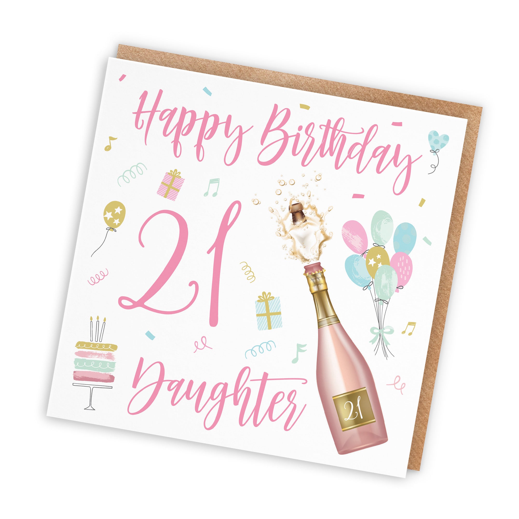 21st Daughter Birthday Card Champagne - Default Title (TH02711)