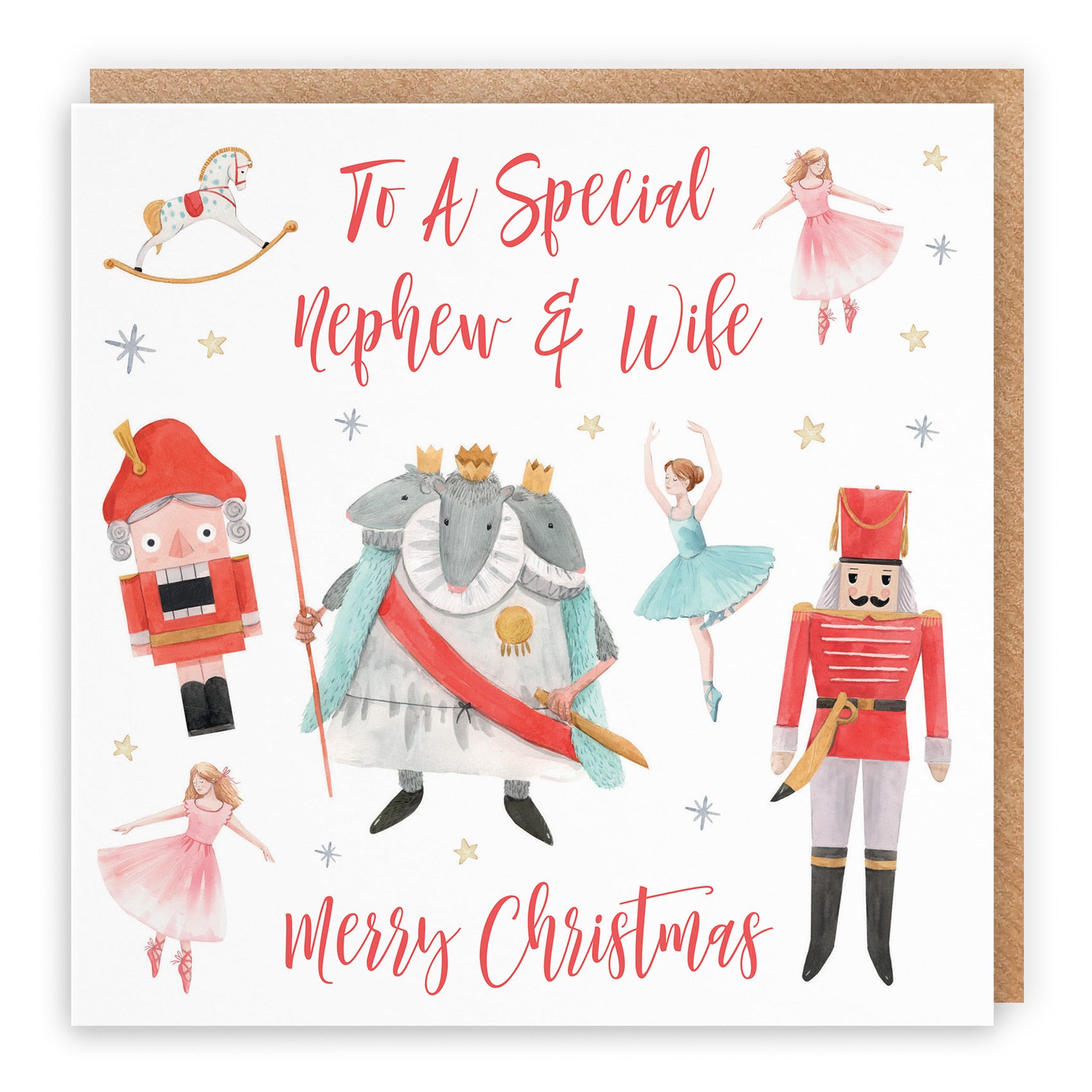 Nephew And Wife Christmas Card Nutcracker - Default Title (TH02739)