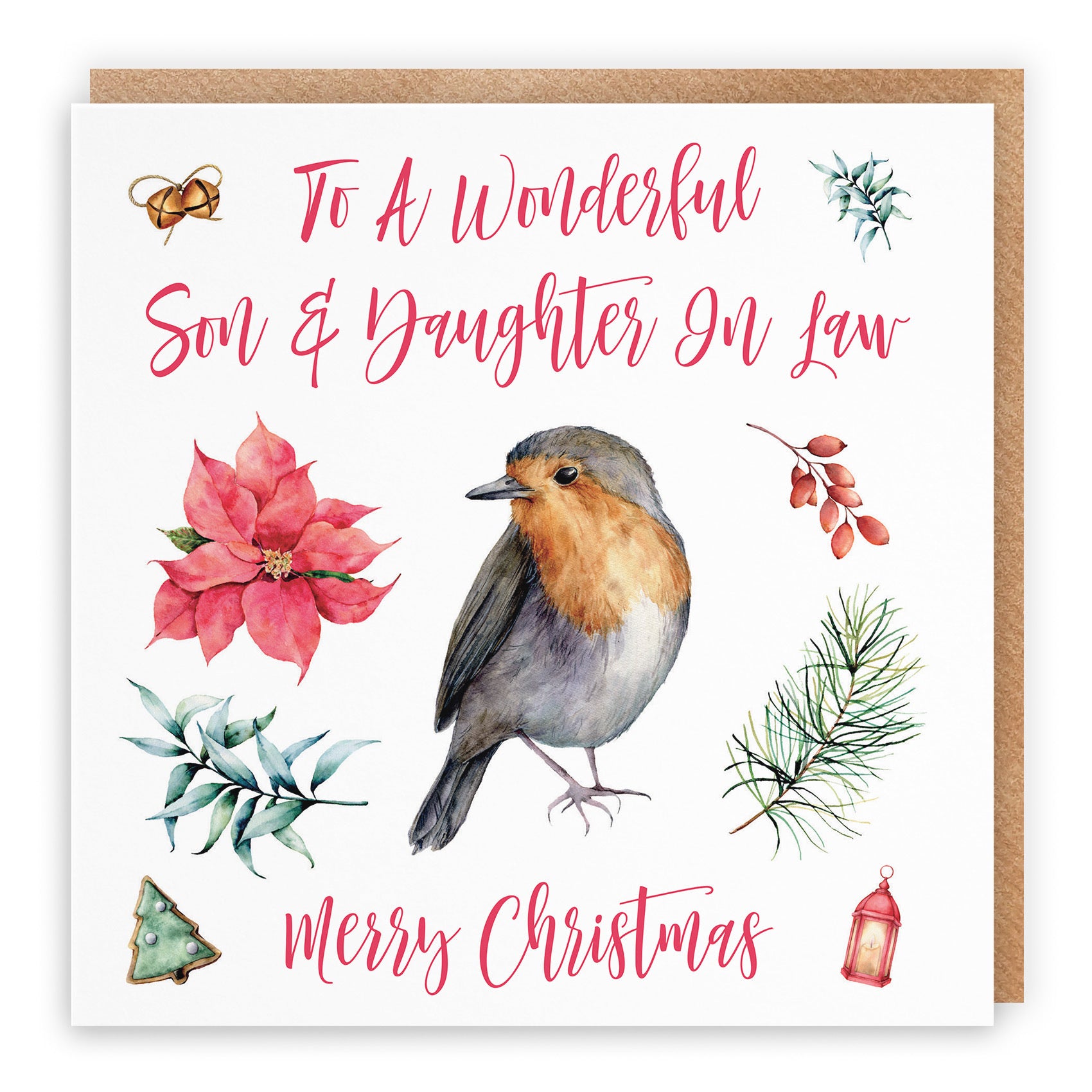 Son And Daughter In Law Christmas Card Festive - Default Title (TH02755)