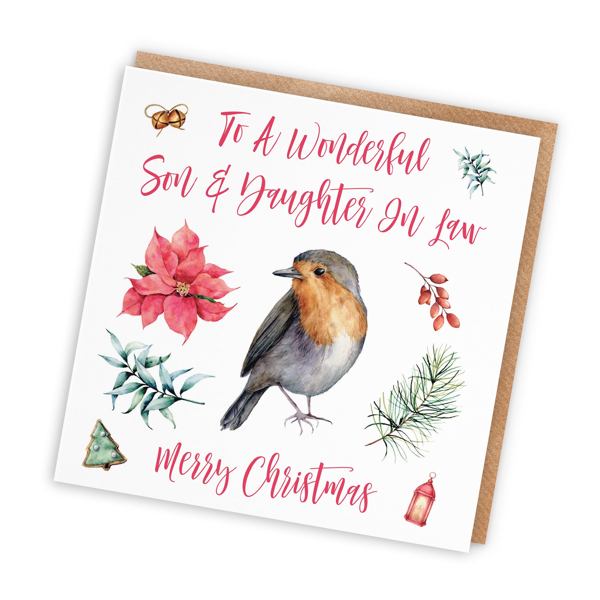 Son And Daughter In Law Christmas Card Festive - Default Title (TH02755)