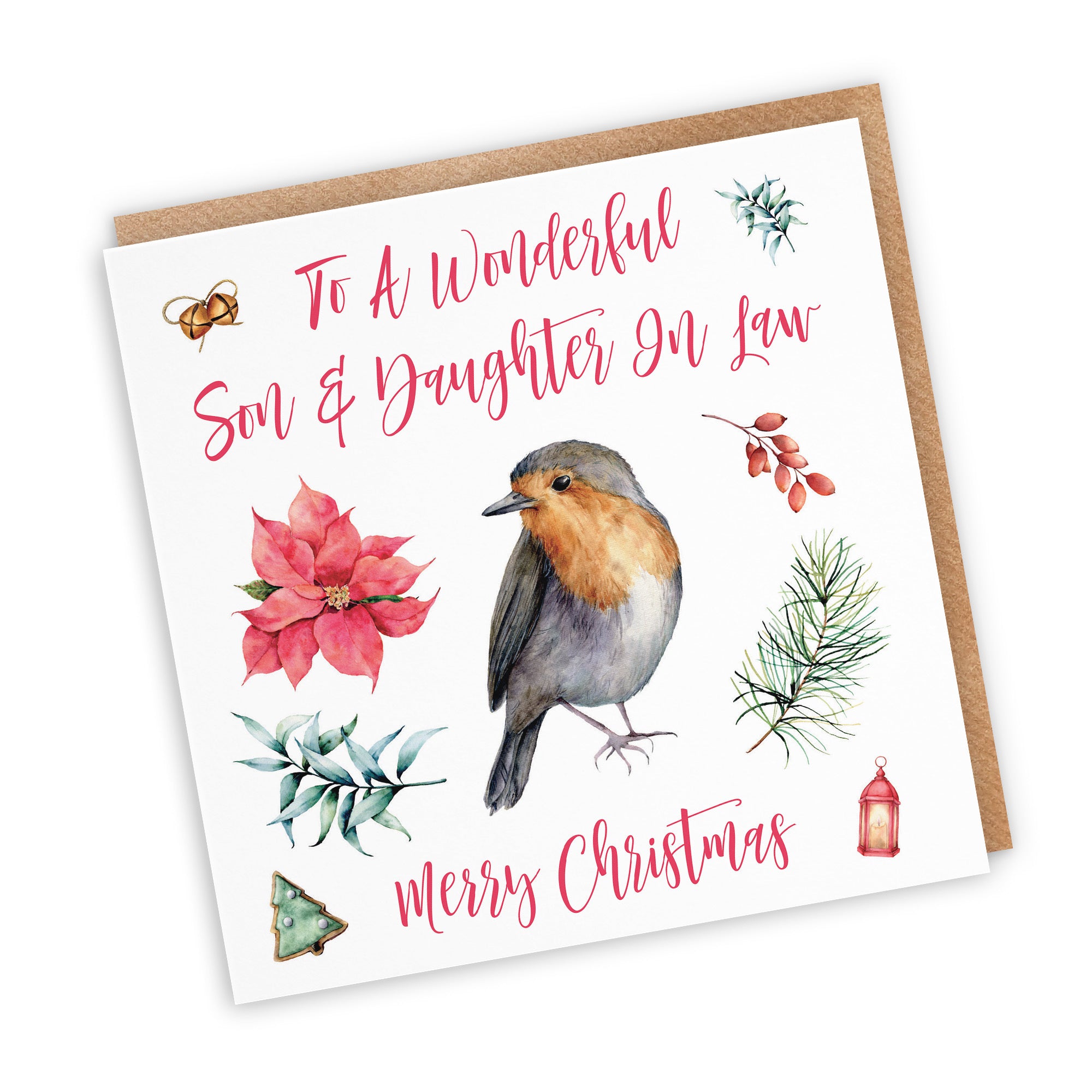 Son And Daughter In Law Christmas Card Festive - Default Title (TH02755)