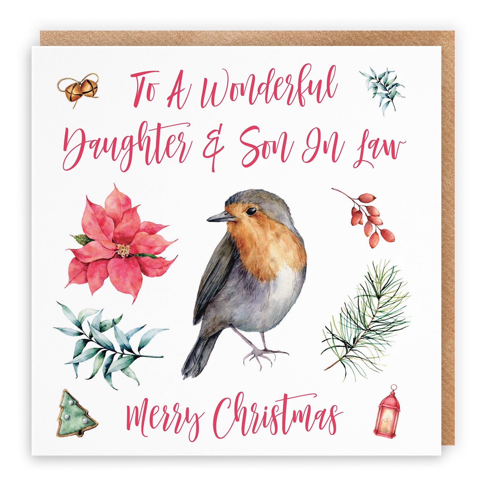 Daughter And Son In Law Christmas Card Festive - Default Title (TH02756)