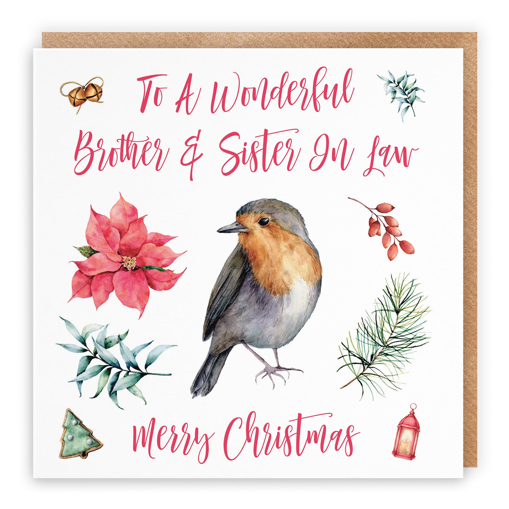 Brother And Sister In Law Christmas Card Festive - Default Title (TH02757)