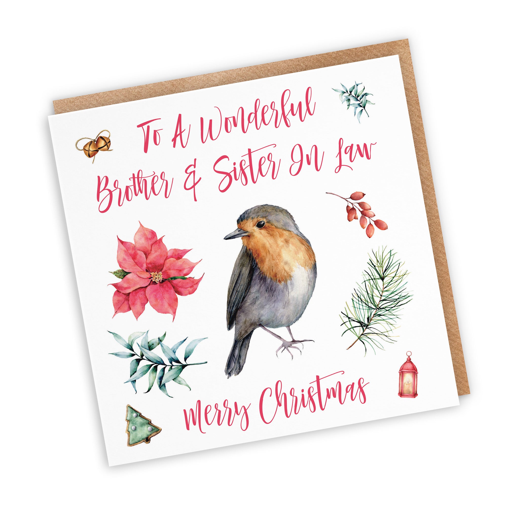 Brother And Sister In Law Christmas Card Festive - Default Title (TH02757)