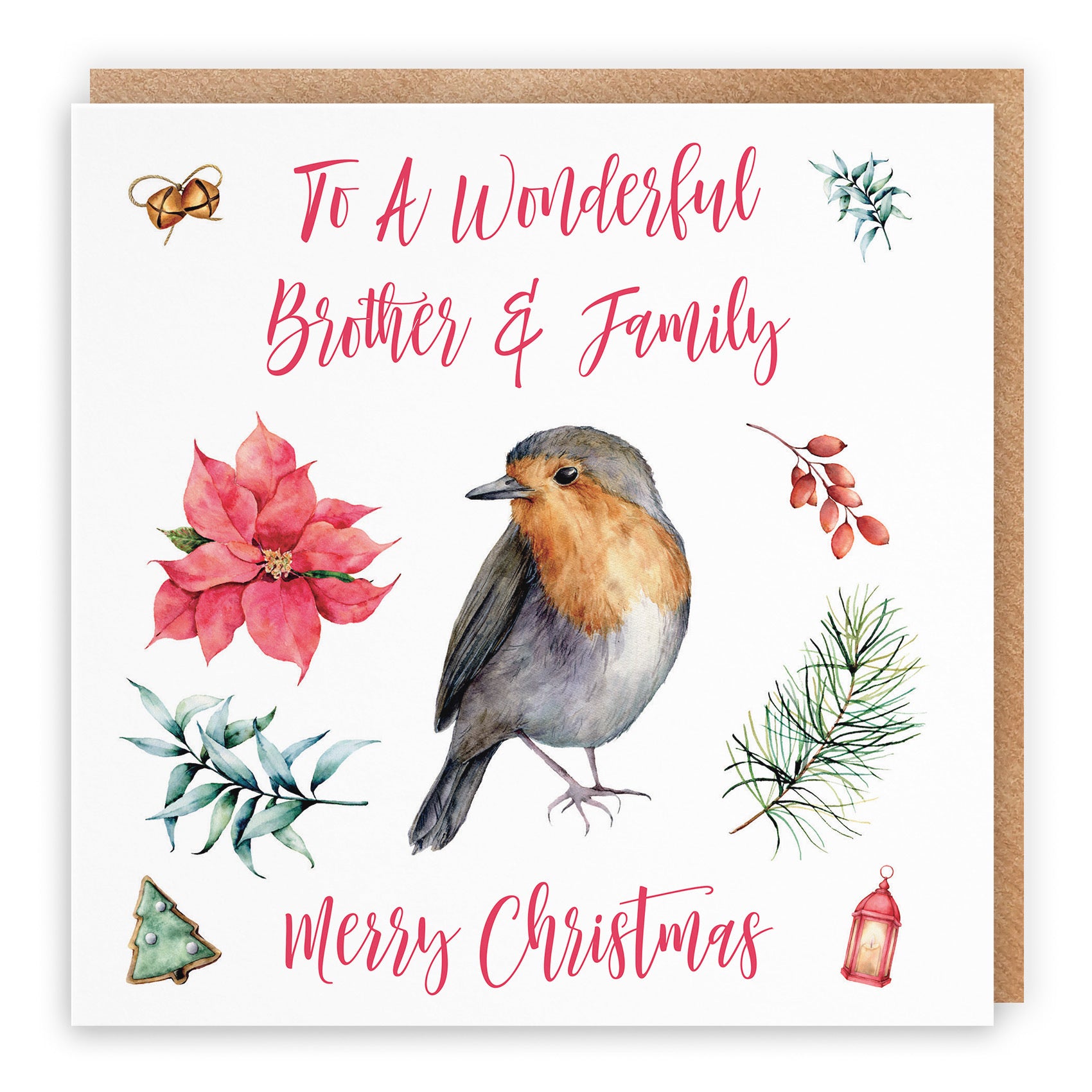 Brother And Family Christmas Card Festive - Default Title (TH02758)
