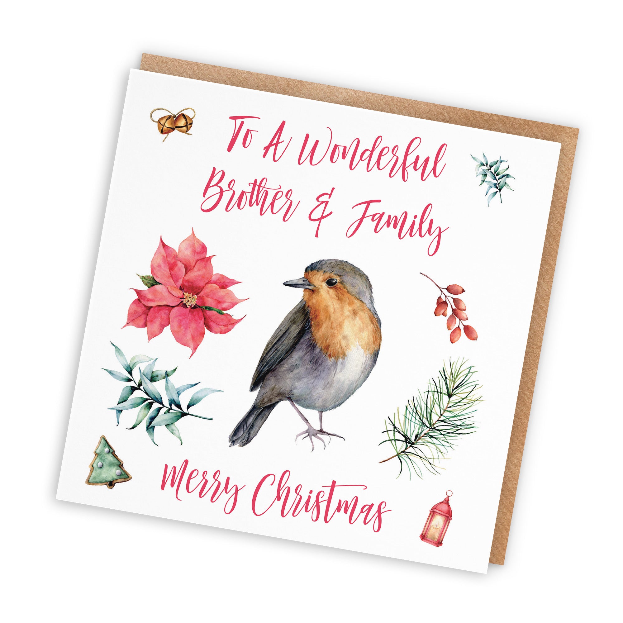 Brother And Family Christmas Card Festive - Default Title (TH02758)