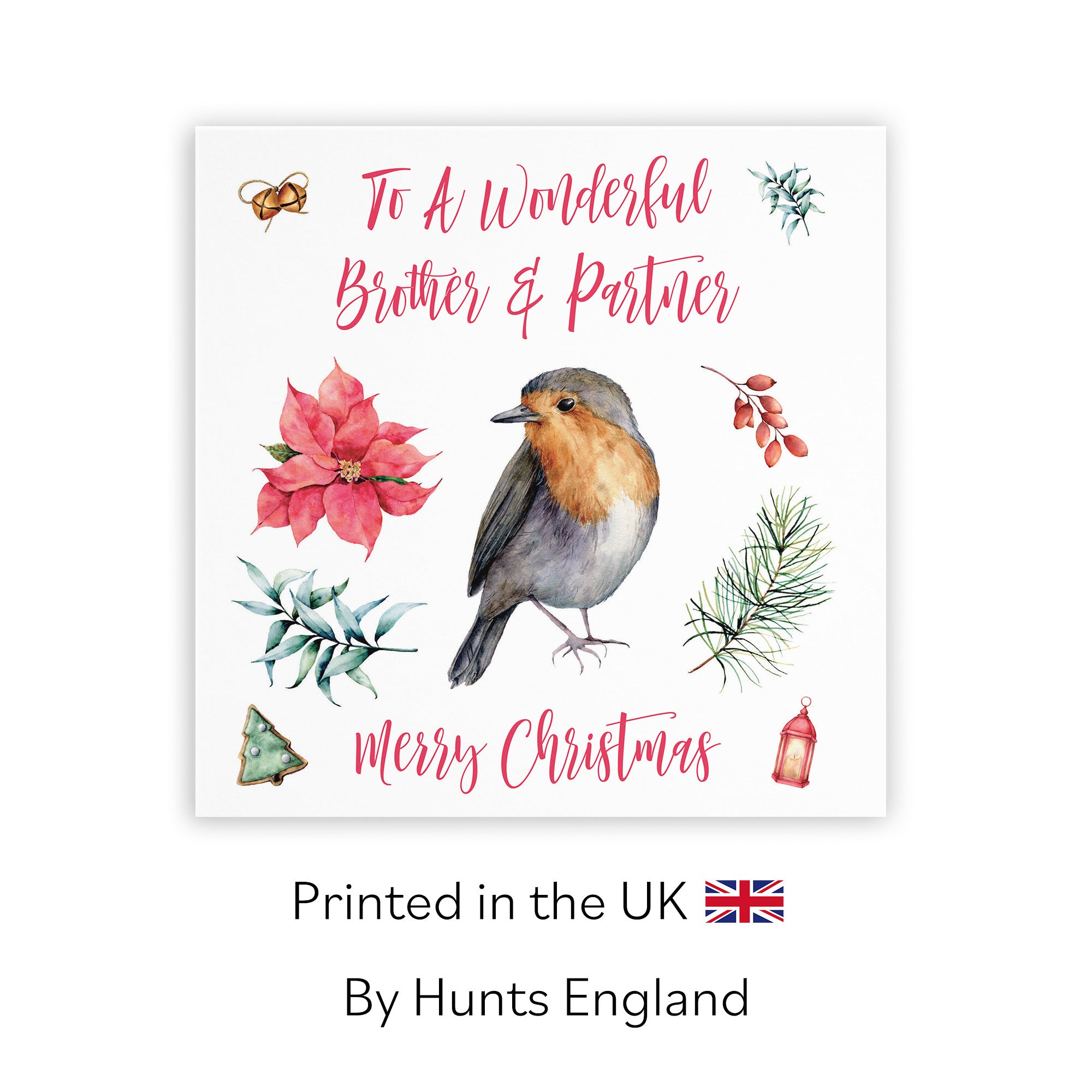Brother And Partner Christmas Card Festive - Default Title (TH02759)