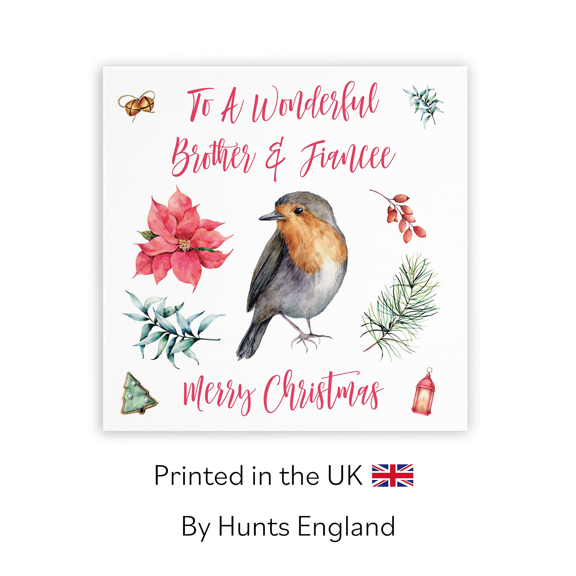 Brother And Fiancee Christmas Card Festive - Default Title (TH02761)