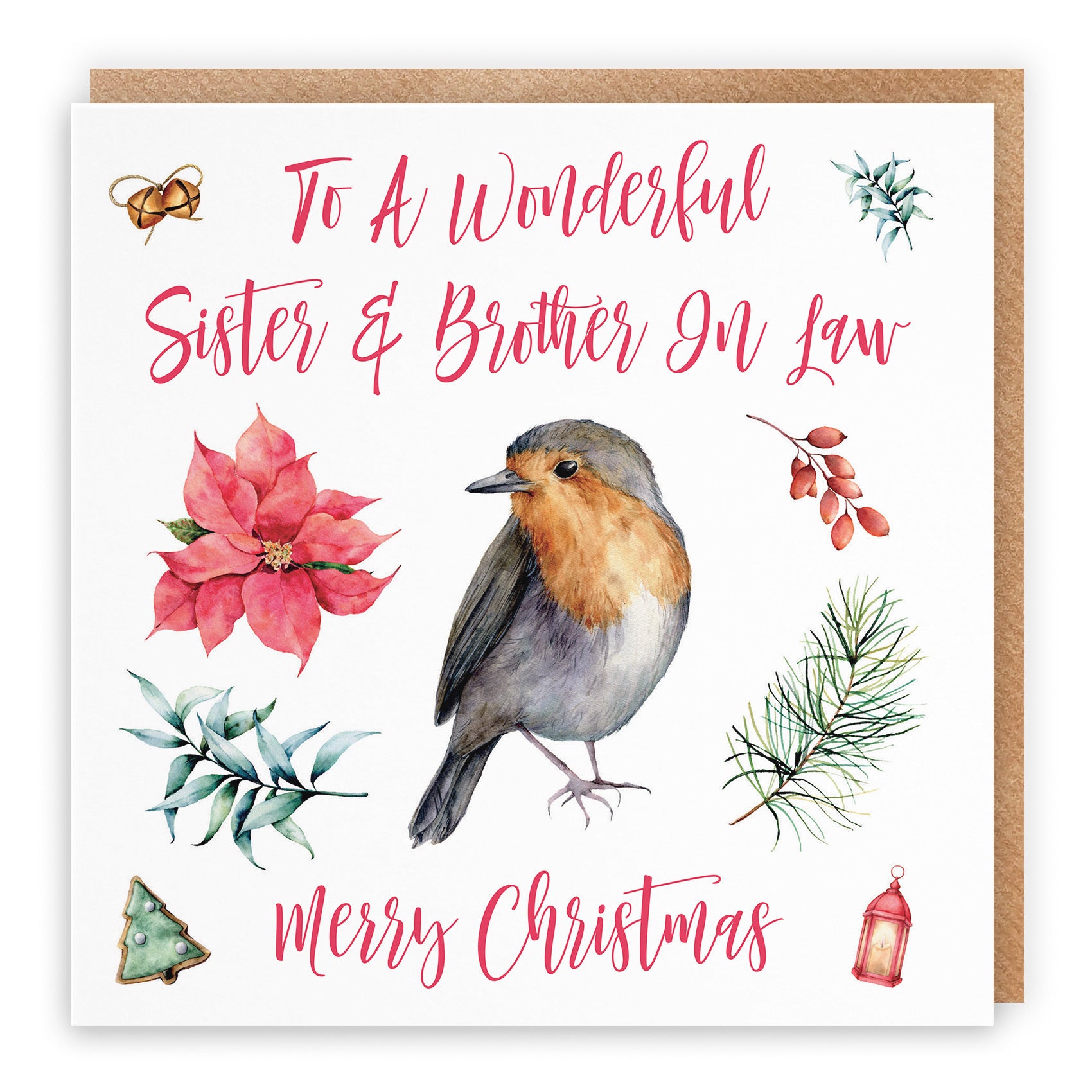 Sister And Brother In Law Christmas Card Festive - Default Title (TH02762)