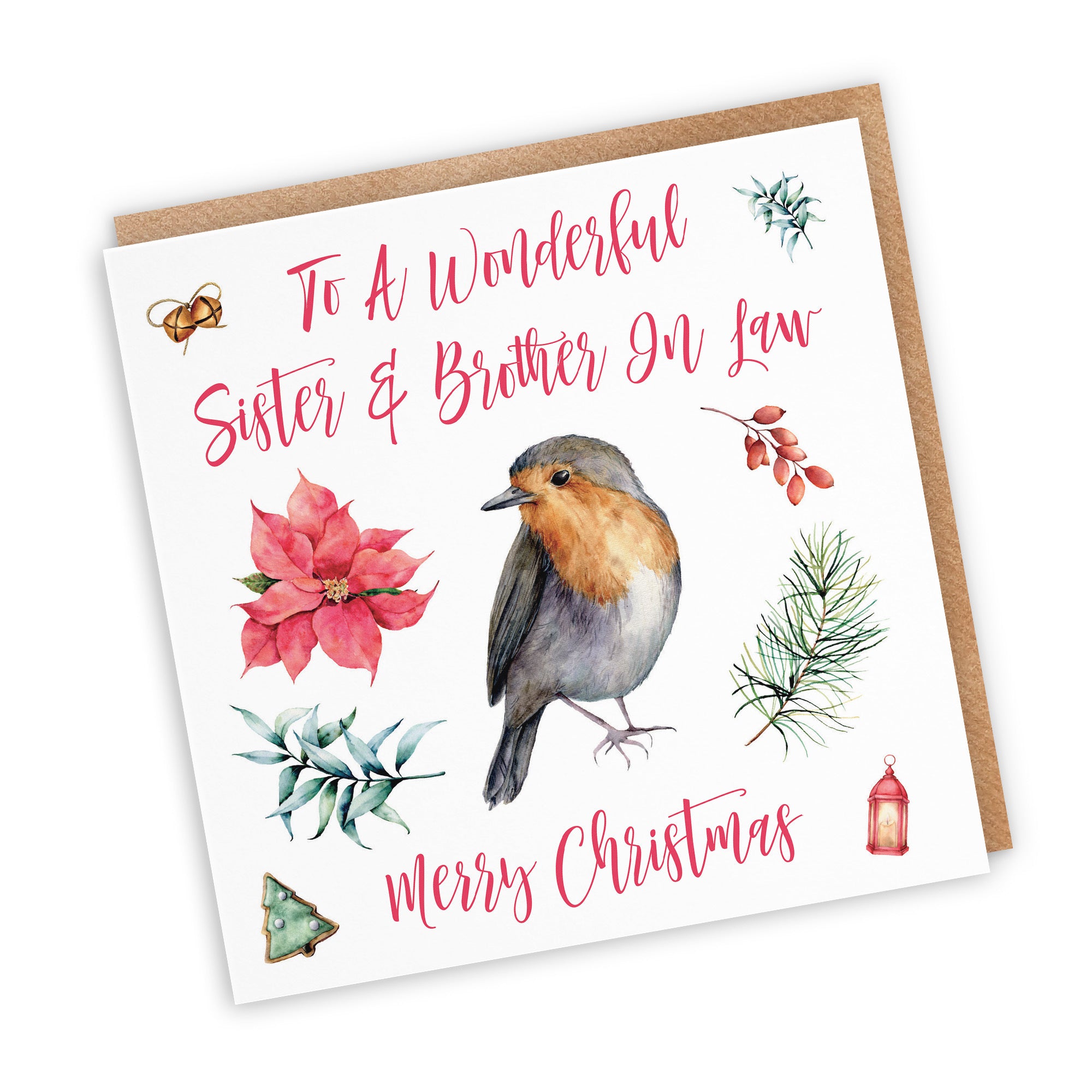Sister And Brother In Law Christmas Card Festive - Default Title (TH02762)
