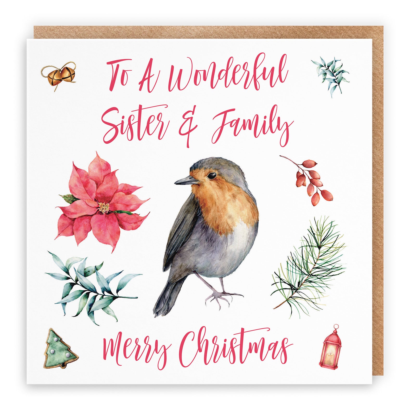 Sister And Family Christmas Card Festive - Default Title (TH02763)