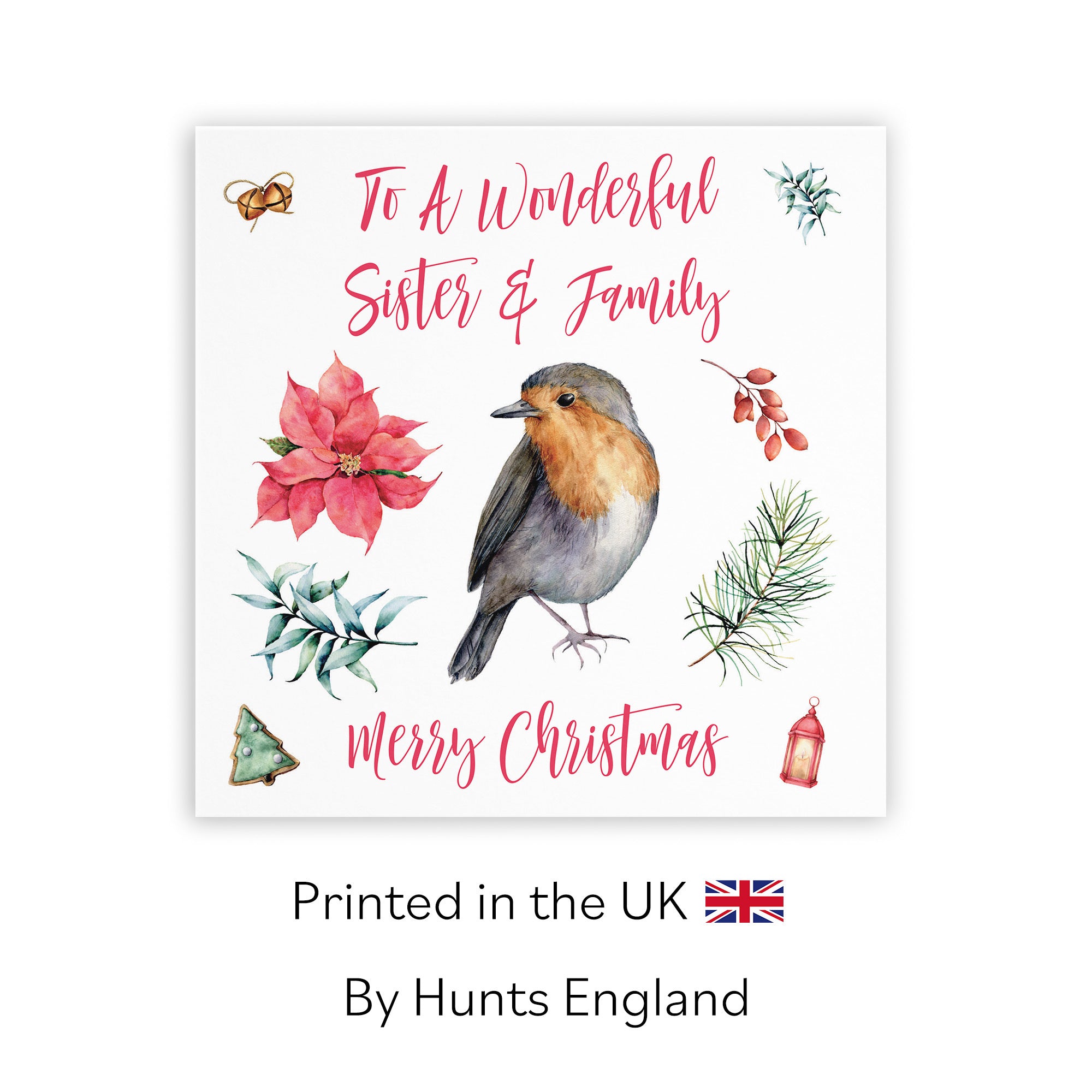 Sister And Family Christmas Card Festive - Default Title (TH02763)