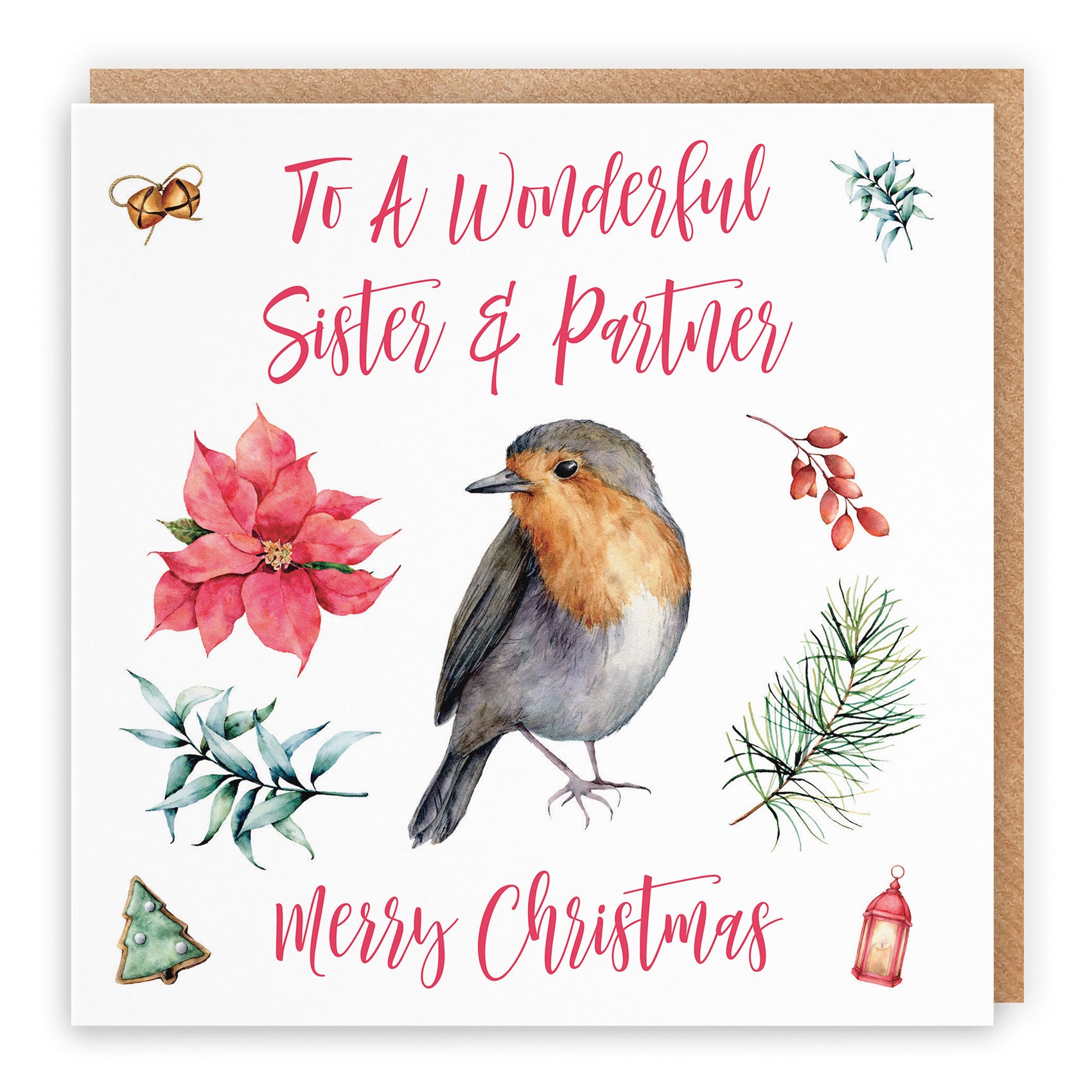 Sister And Partner Christmas Card Festive - Default Title (TH02765)