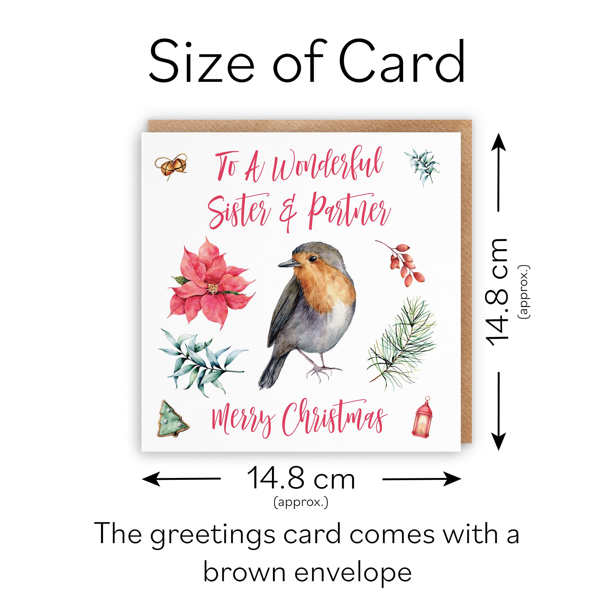 Sister And Partner Christmas Card Festive - Default Title (TH02765)