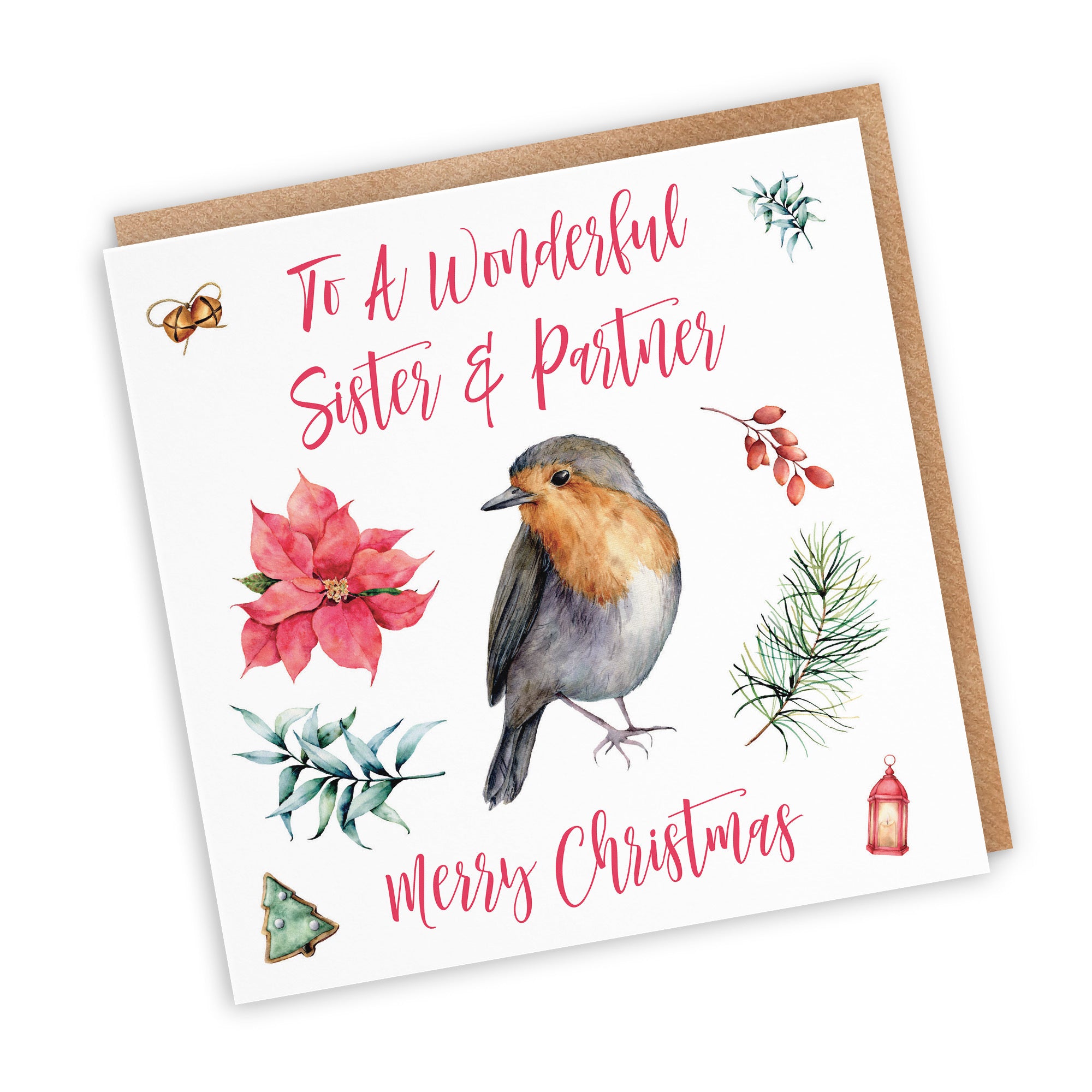 Sister And Partner Christmas Card Festive - Default Title (TH02765)