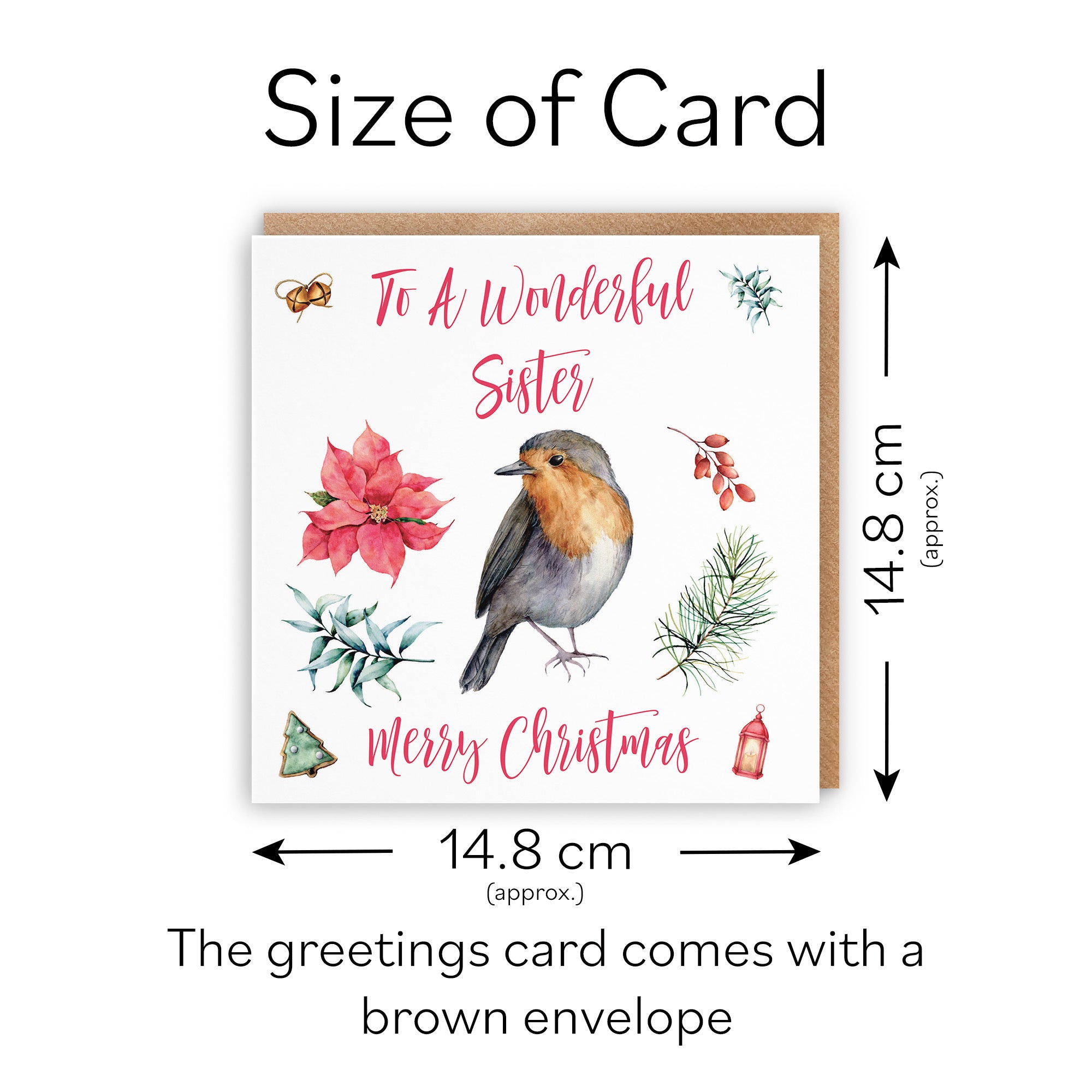 Sister Christmas Card Festive - Default Title (TH02766)