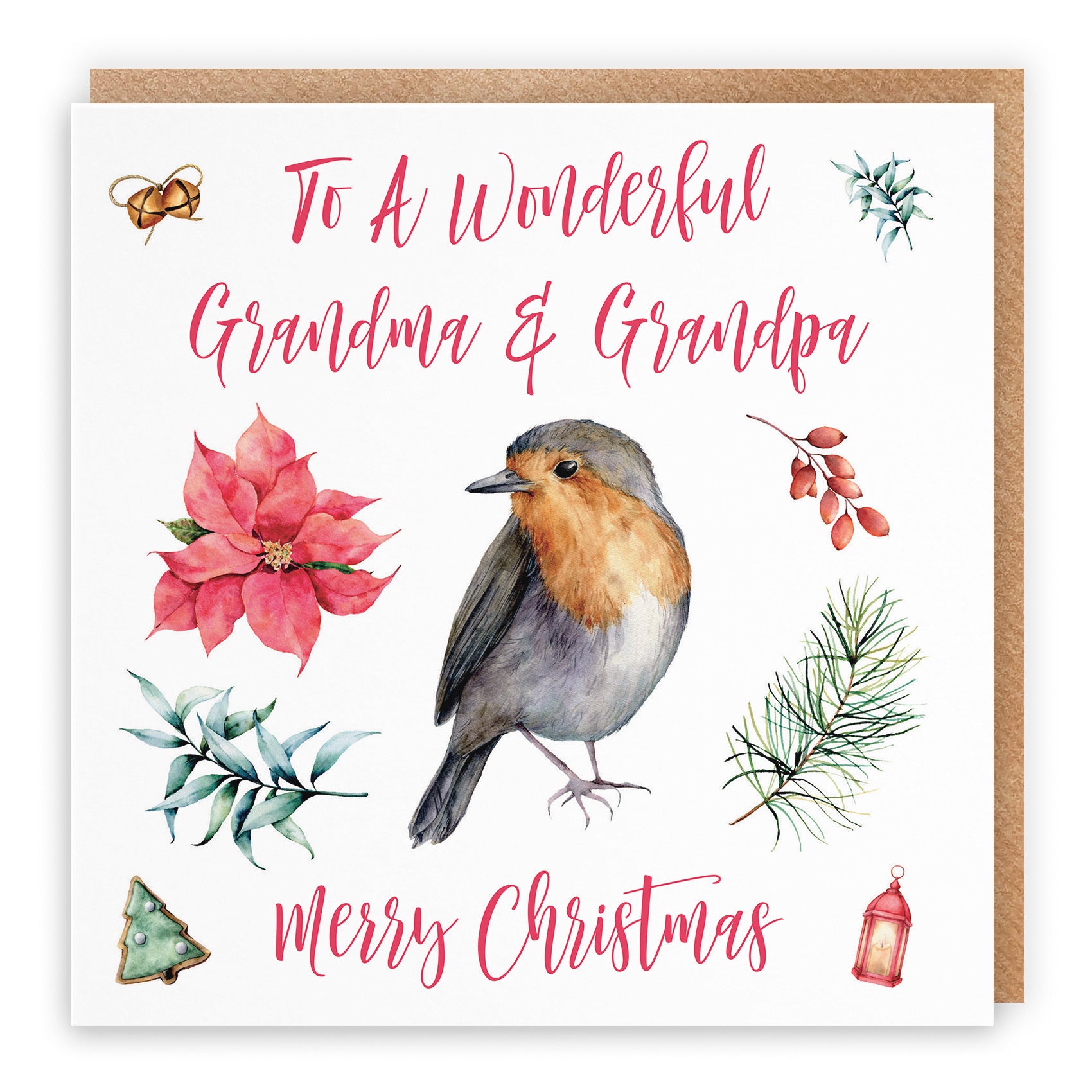 Grandma And Grandpa Christmas Card Festive - Default Title (TH02769)