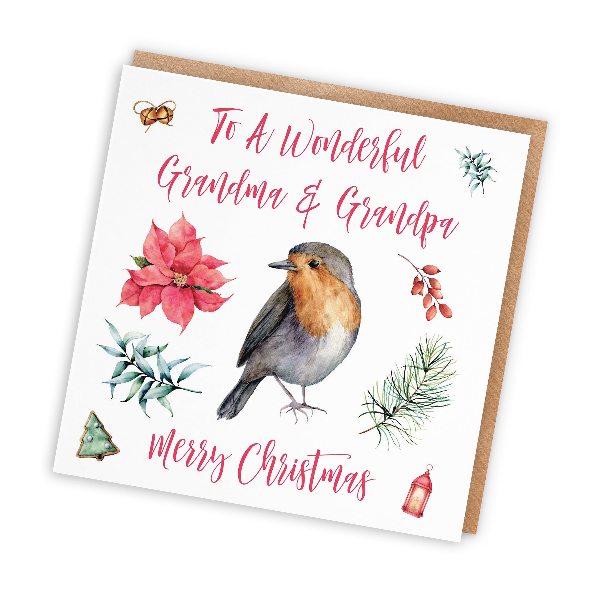 Grandma And Grandpa Christmas Card Festive - Default Title (TH02769)