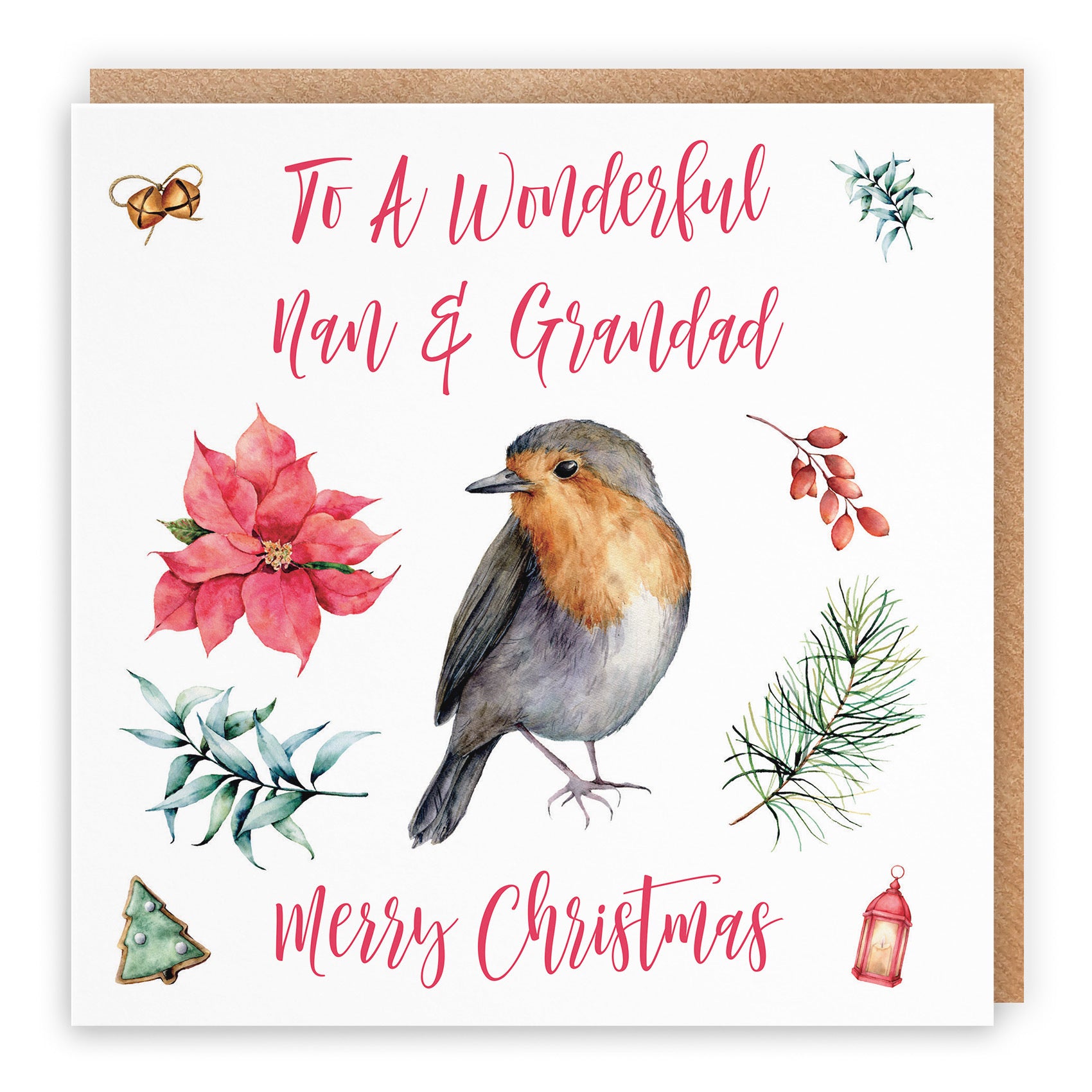 Nan And Grandad Christmas Card Festive - Default Title (TH02772)