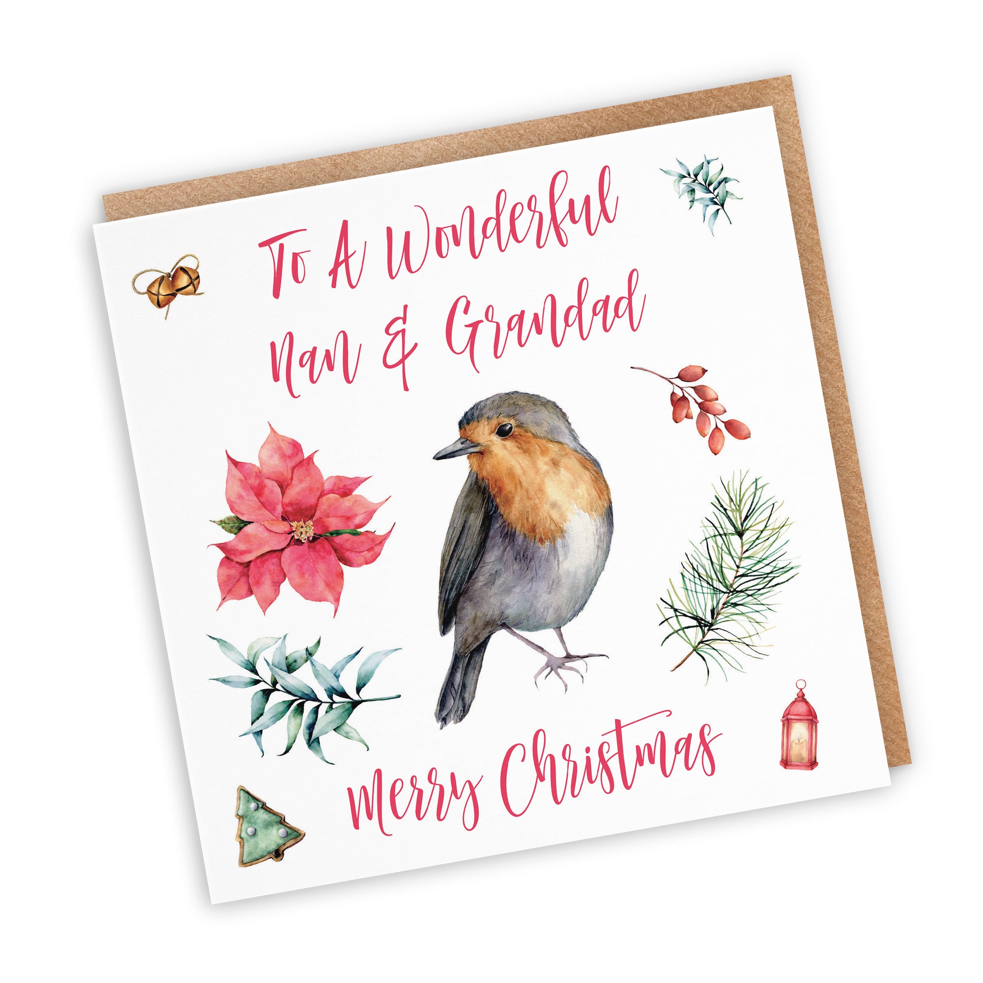 Nan And Grandad Christmas Card Festive - Default Title (TH02772)