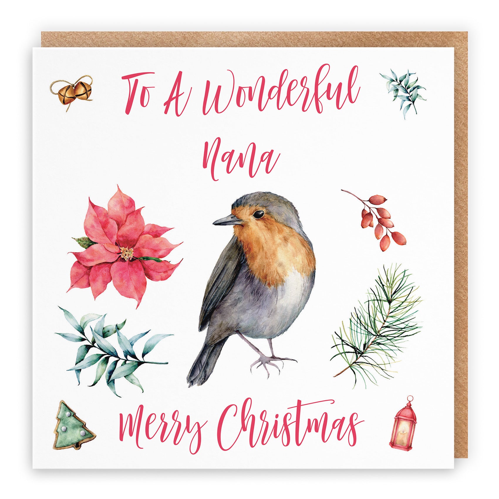 Nana Christmas Card Festive - Default Title (TH02776)