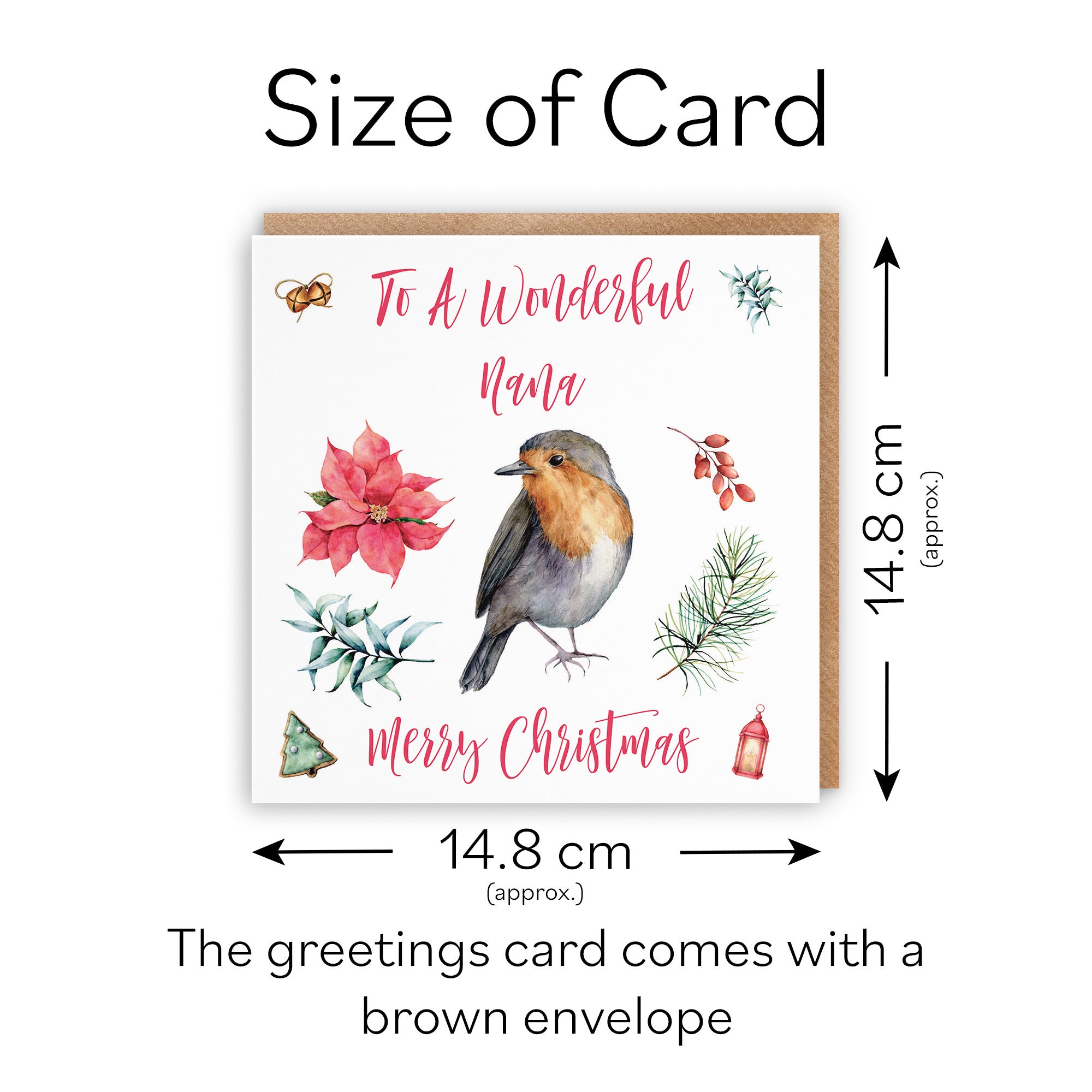 Nana Christmas Card Festive - Default Title (TH02776)