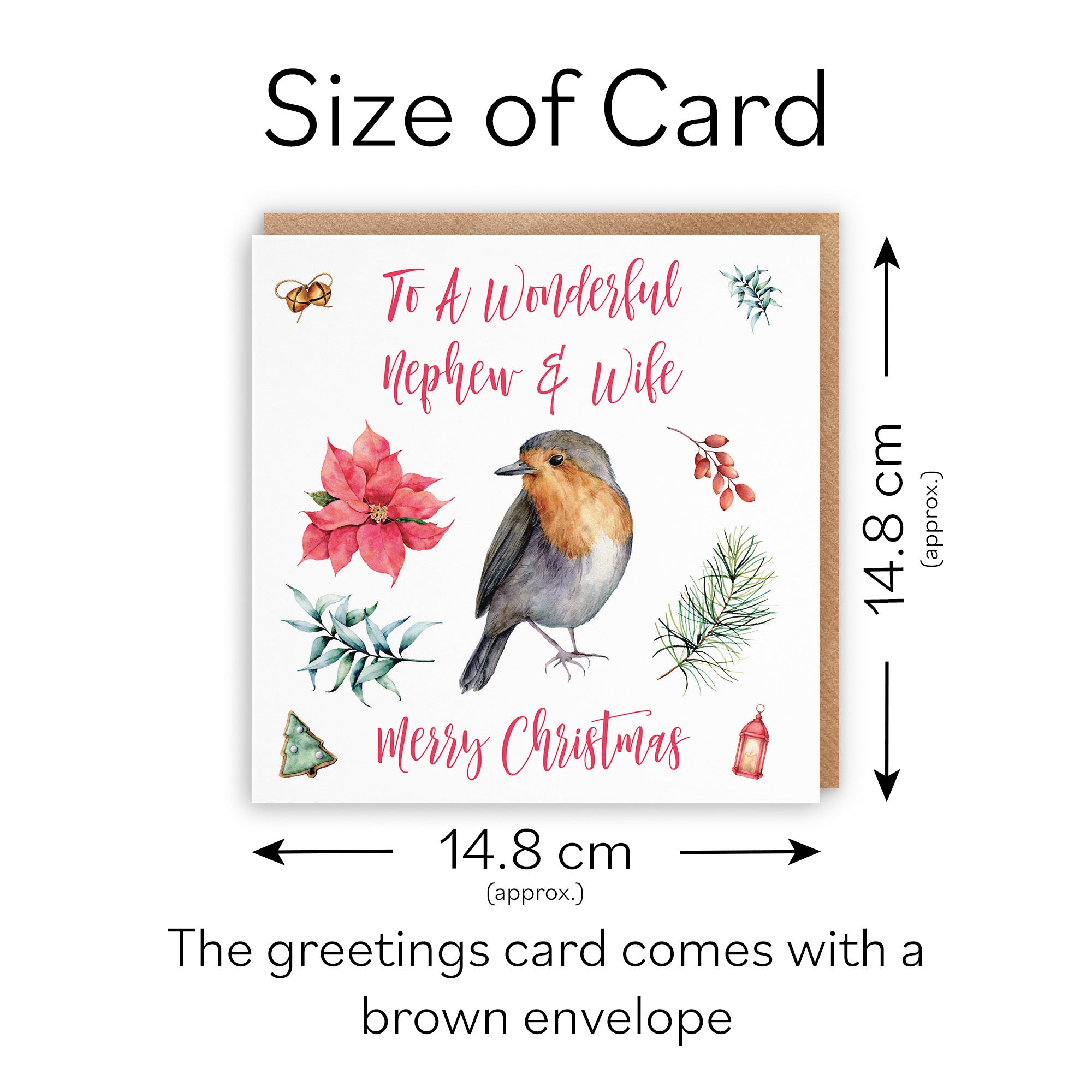 Nephew And Wife Christmas Card Festive - Default Title (TH02782)