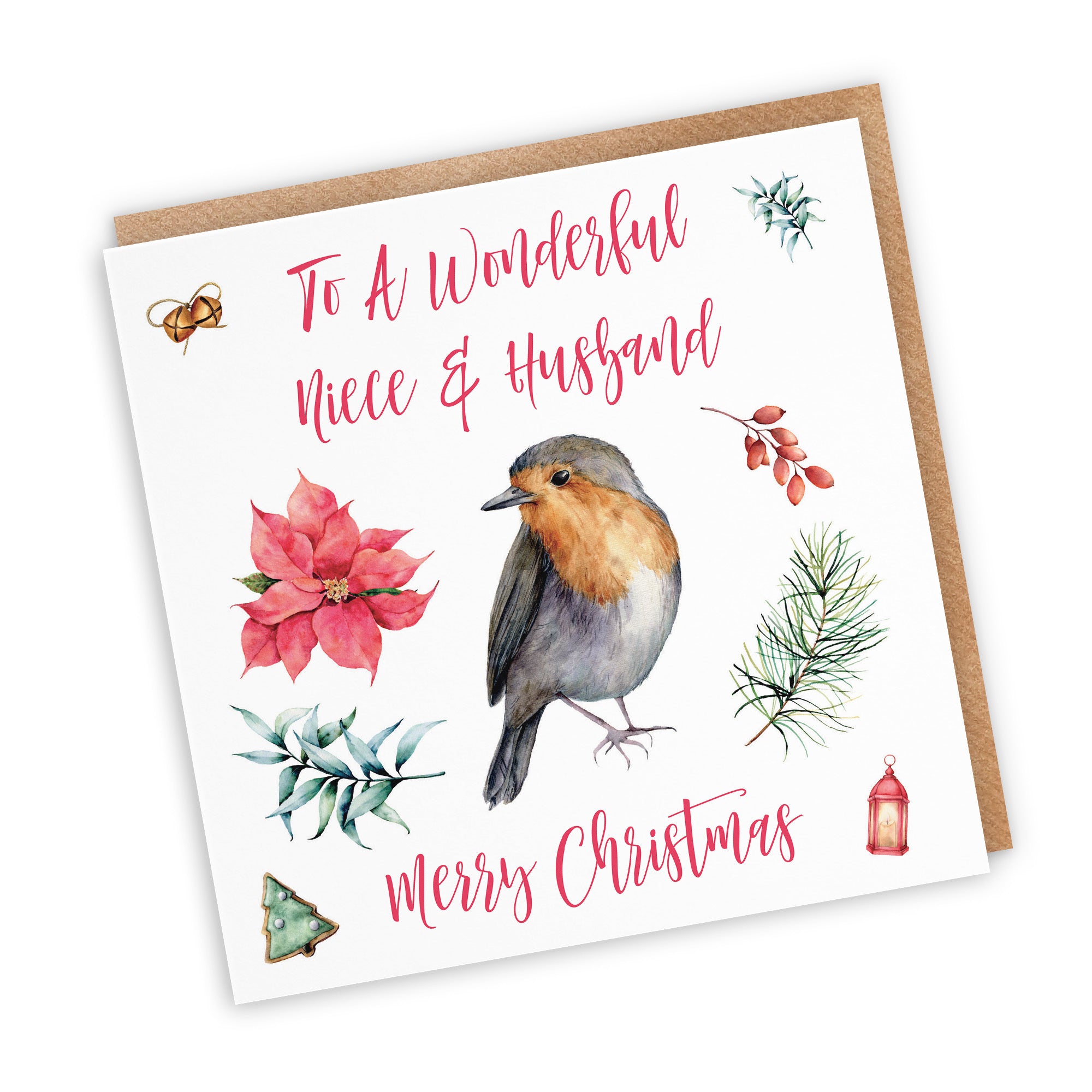 Niece And Husband Christmas Card Festive - Default Title (TH02783)