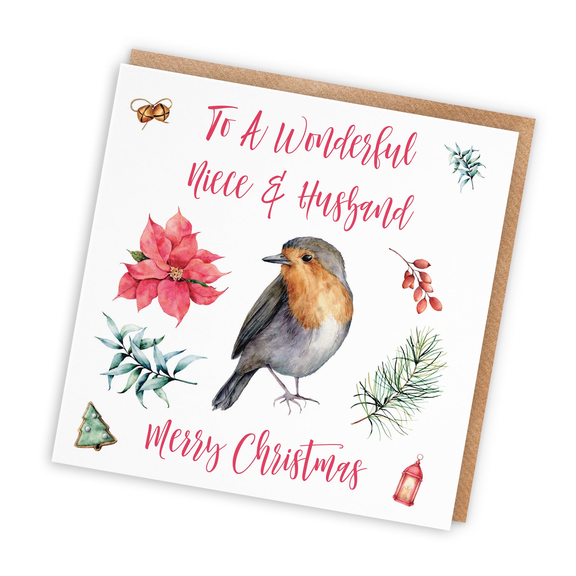 Niece And Husband Christmas Card Festive - Default Title (TH02783)