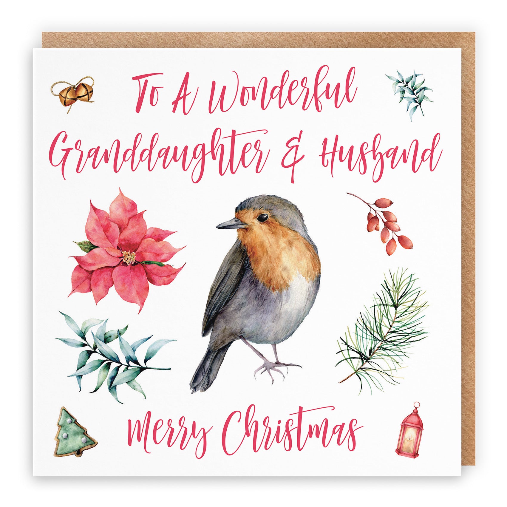Granddaughter And Husband Christmas Card Festive - Default Title (TH02785)
