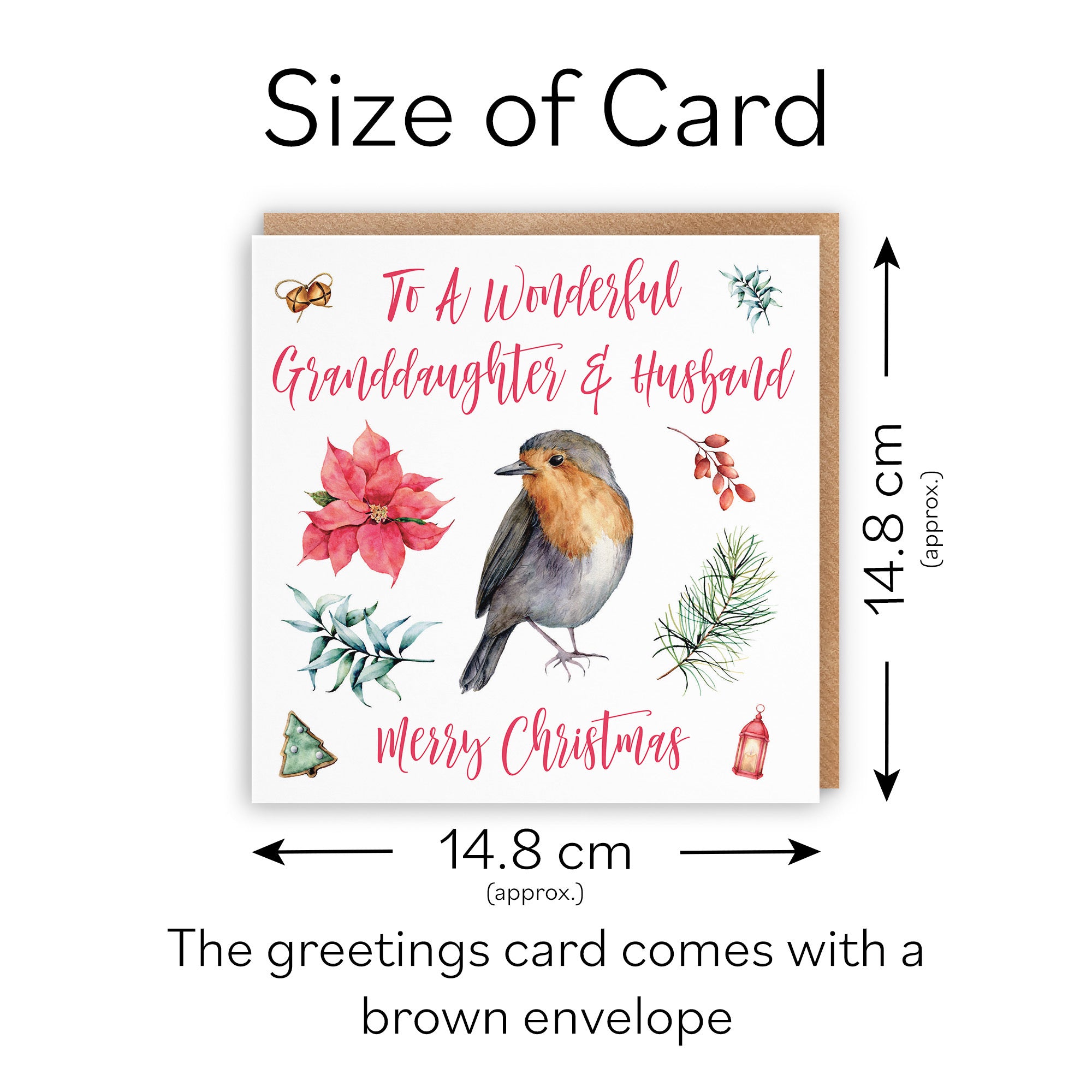 Granddaughter And Husband Christmas Card Festive - Default Title (TH02785)