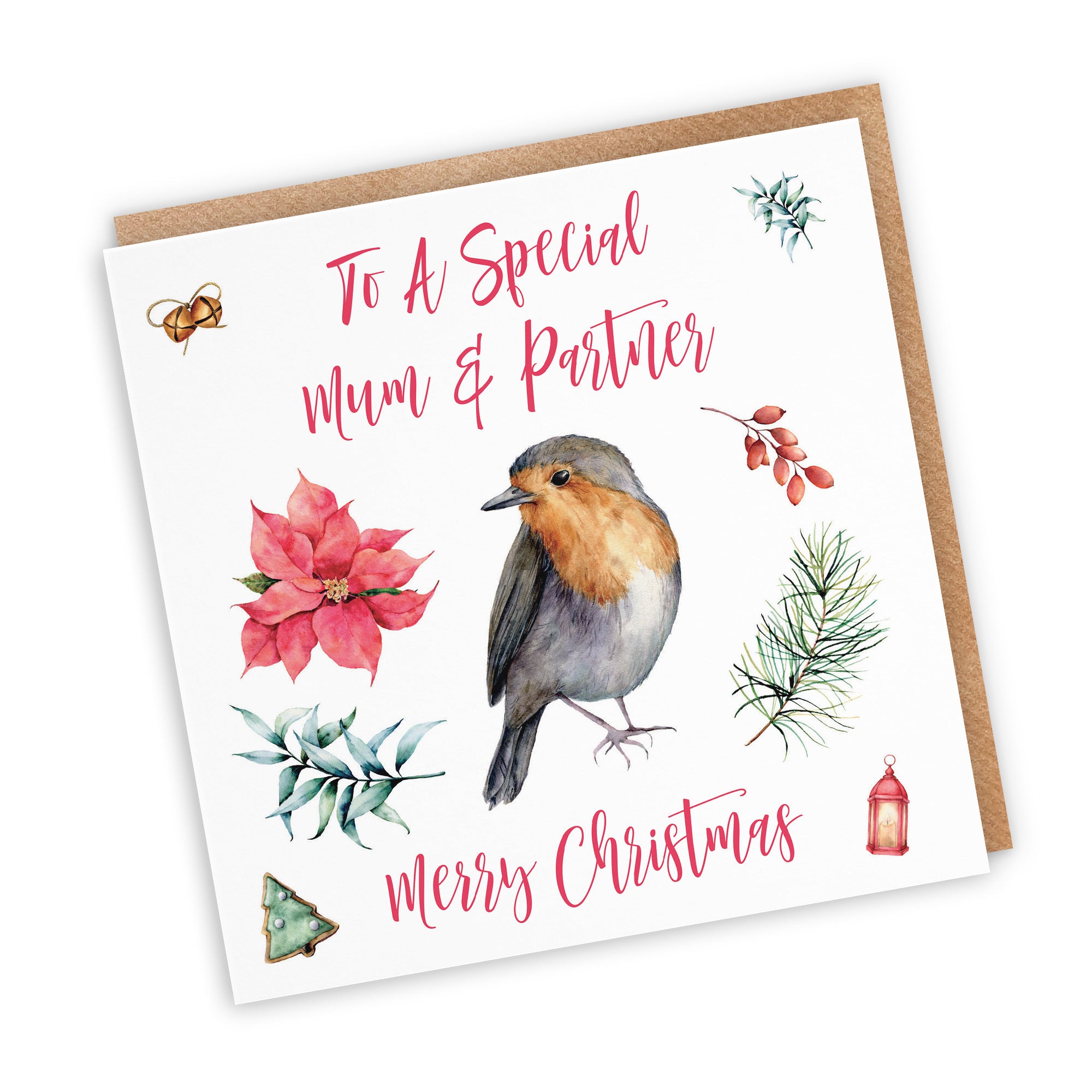 Mum And Partner Christmas Card Festive - Default Title (TH02792)