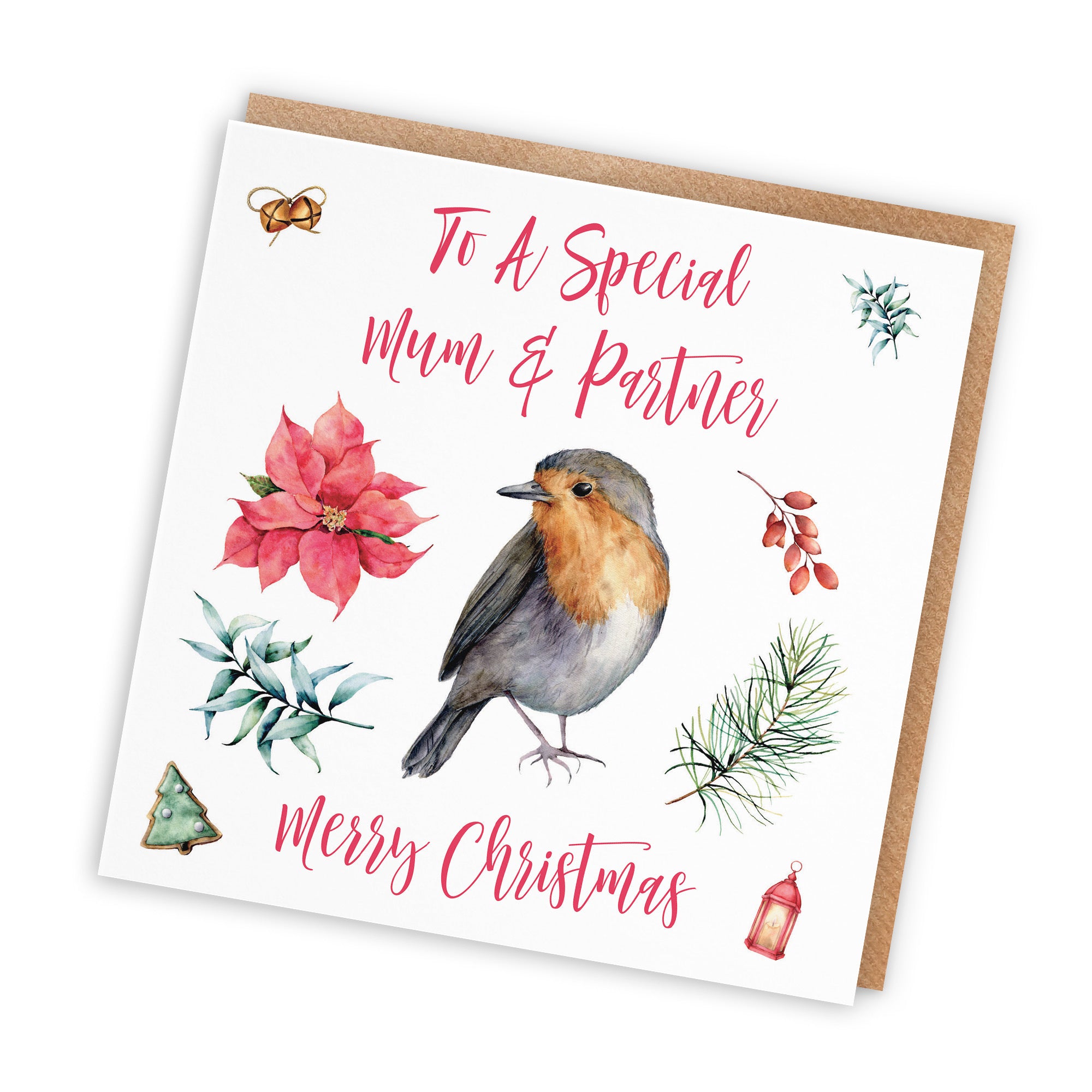 Mum And Partner Christmas Card Festive - Default Title (TH02792)