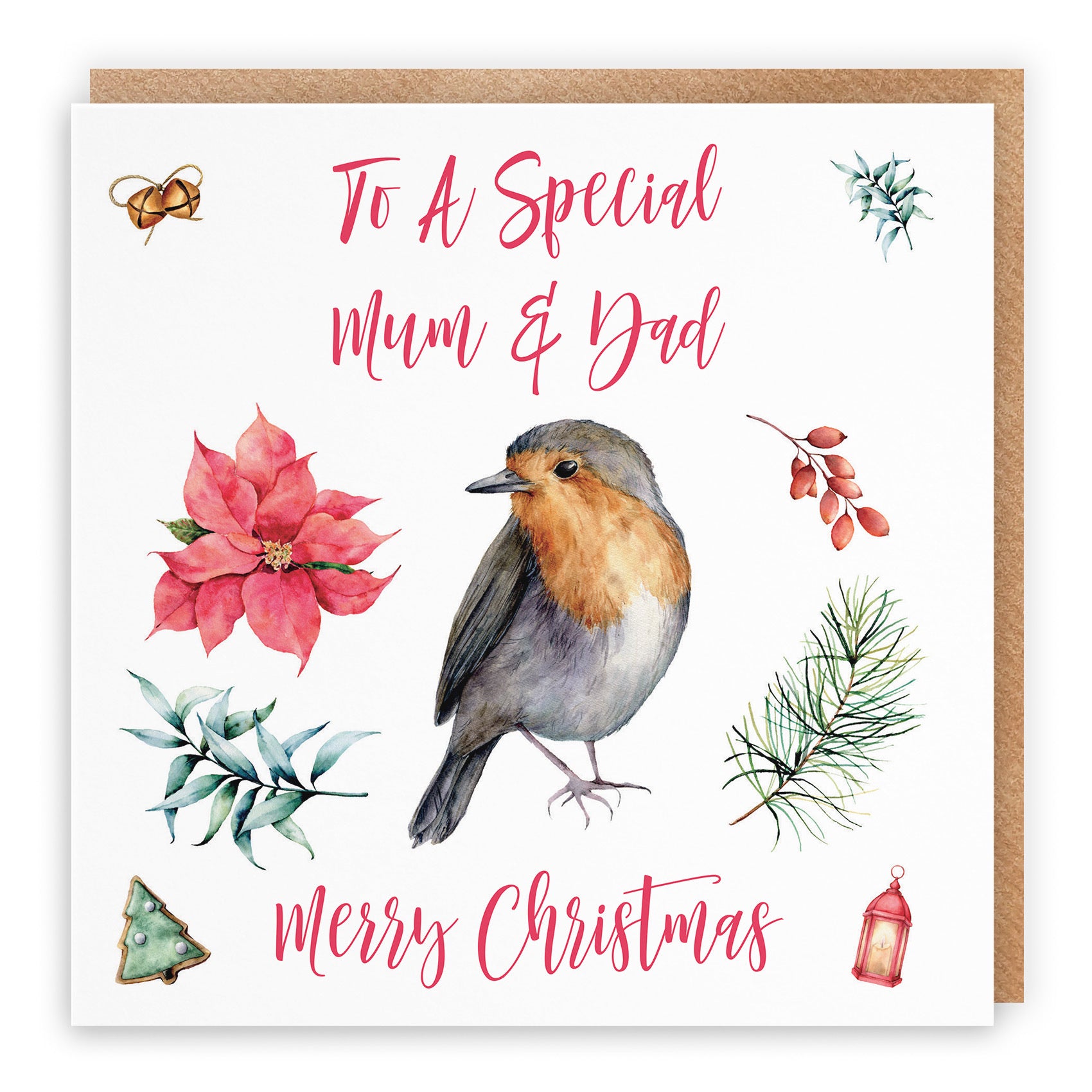 Mum And Dad Christmas Card Festive - Default Title (TH02793)