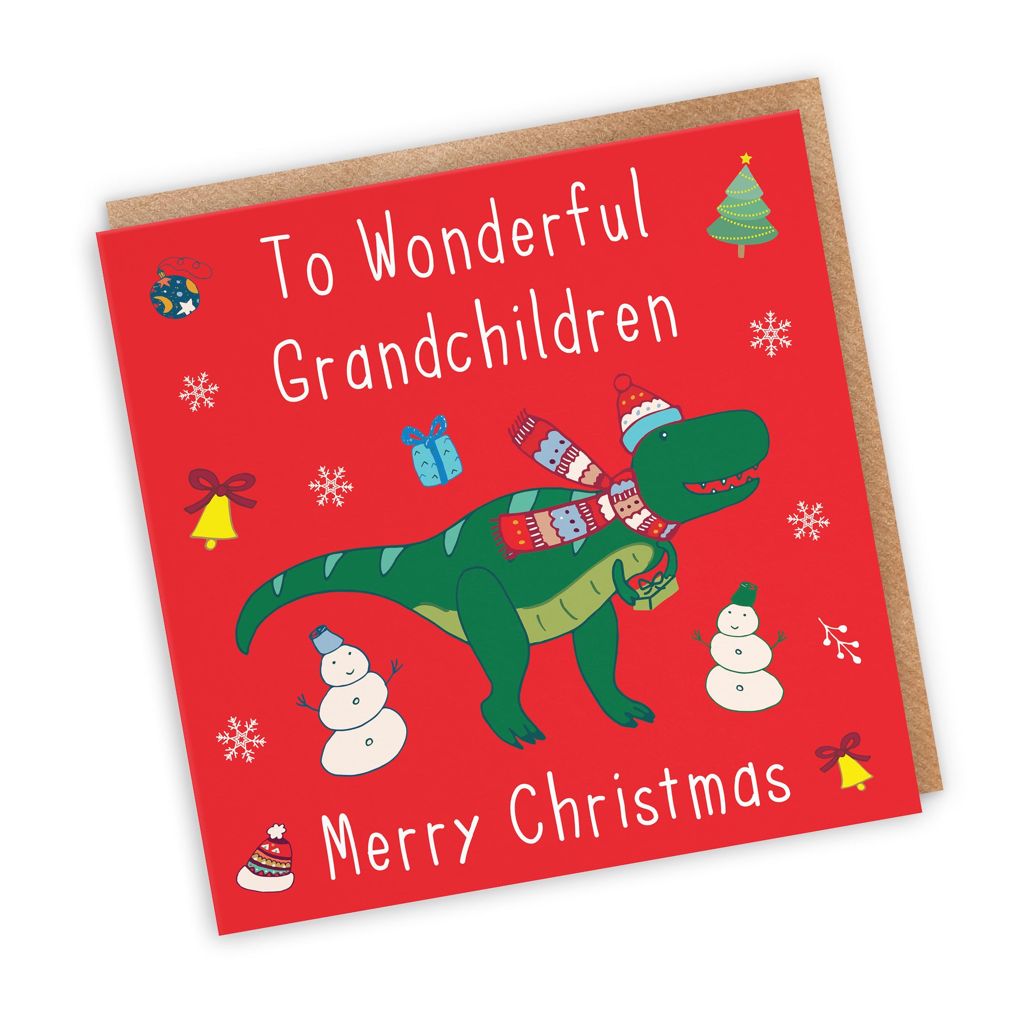Grandchildren Christmas Card Dinosaur - Default Title (TH02797)