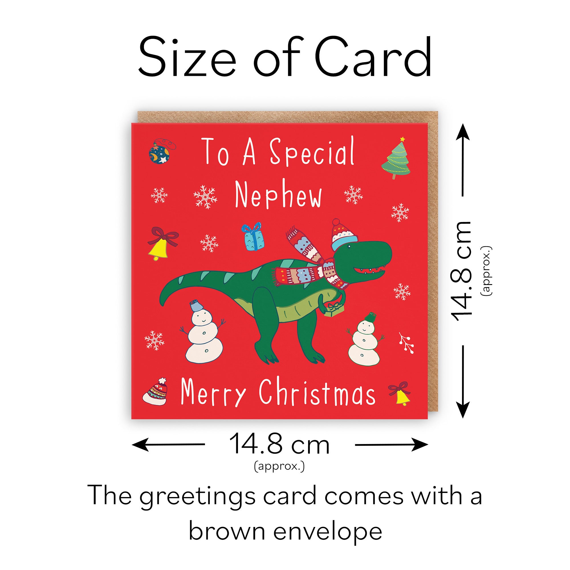 Nephew Christmas Card Dinosaur - Default Title (TH02798)