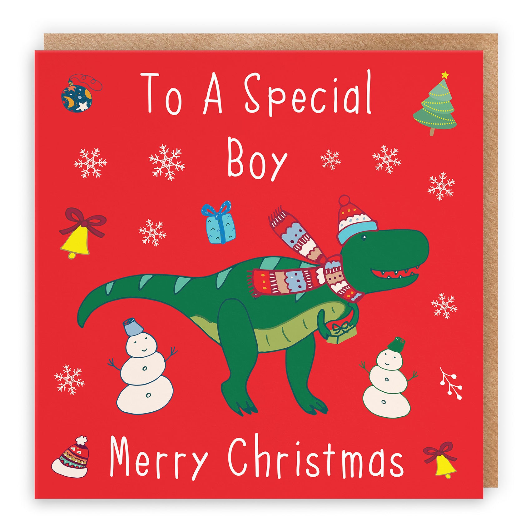Boy Christmas Card Dinosaur - Default Title (TH02800)