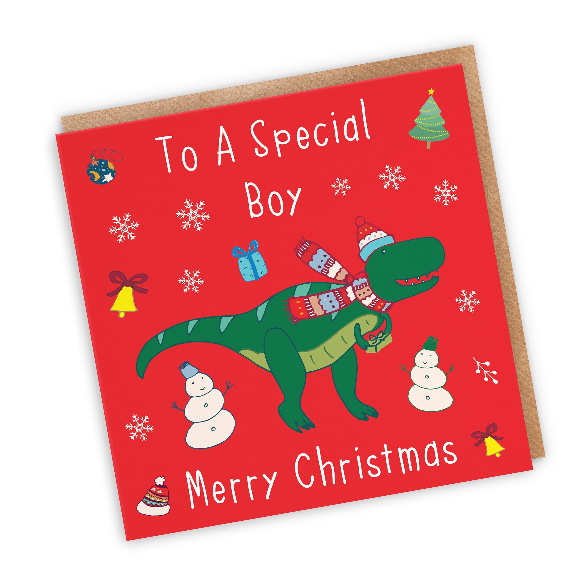 Boy Christmas Card Dinosaur - Default Title (TH02800)
