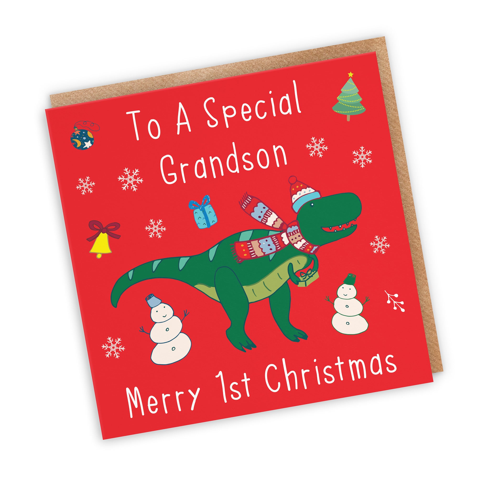 Grandson's 1st Christmas Card Dinosaur - Default Title (TH02801)