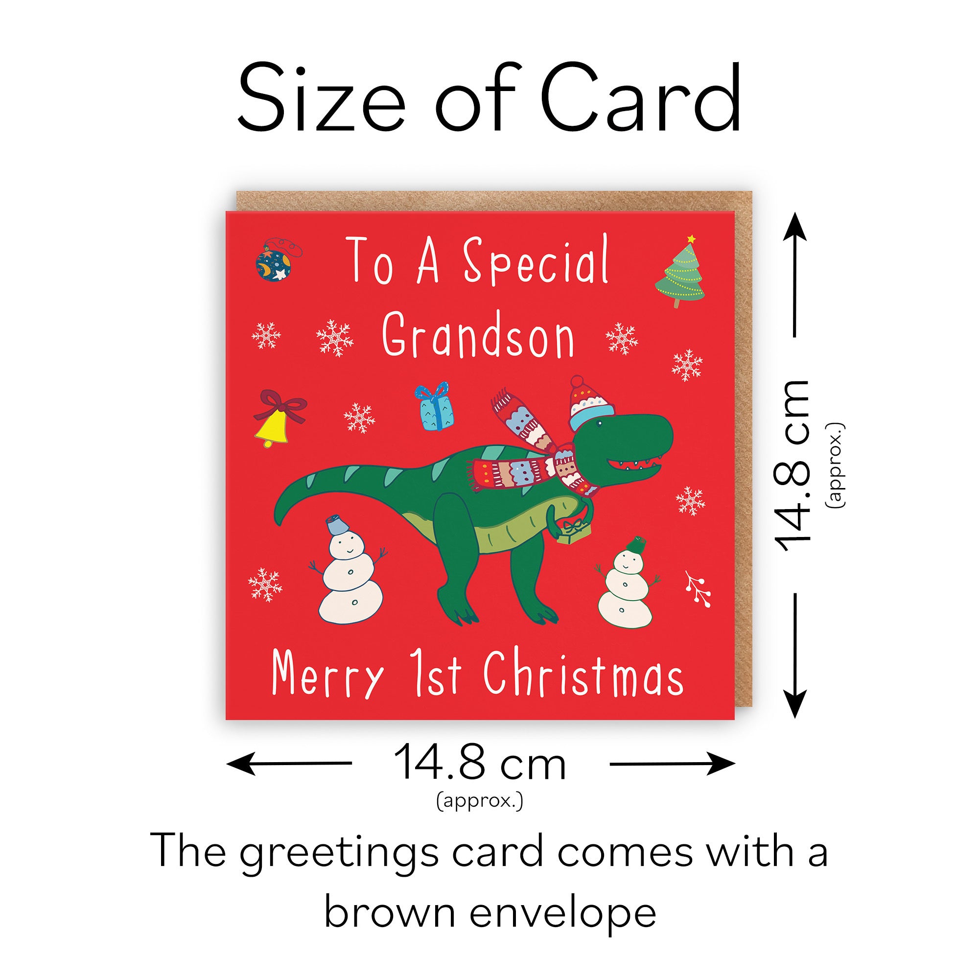 Grandson's 1st Christmas Card Dinosaur - Default Title (TH02801)