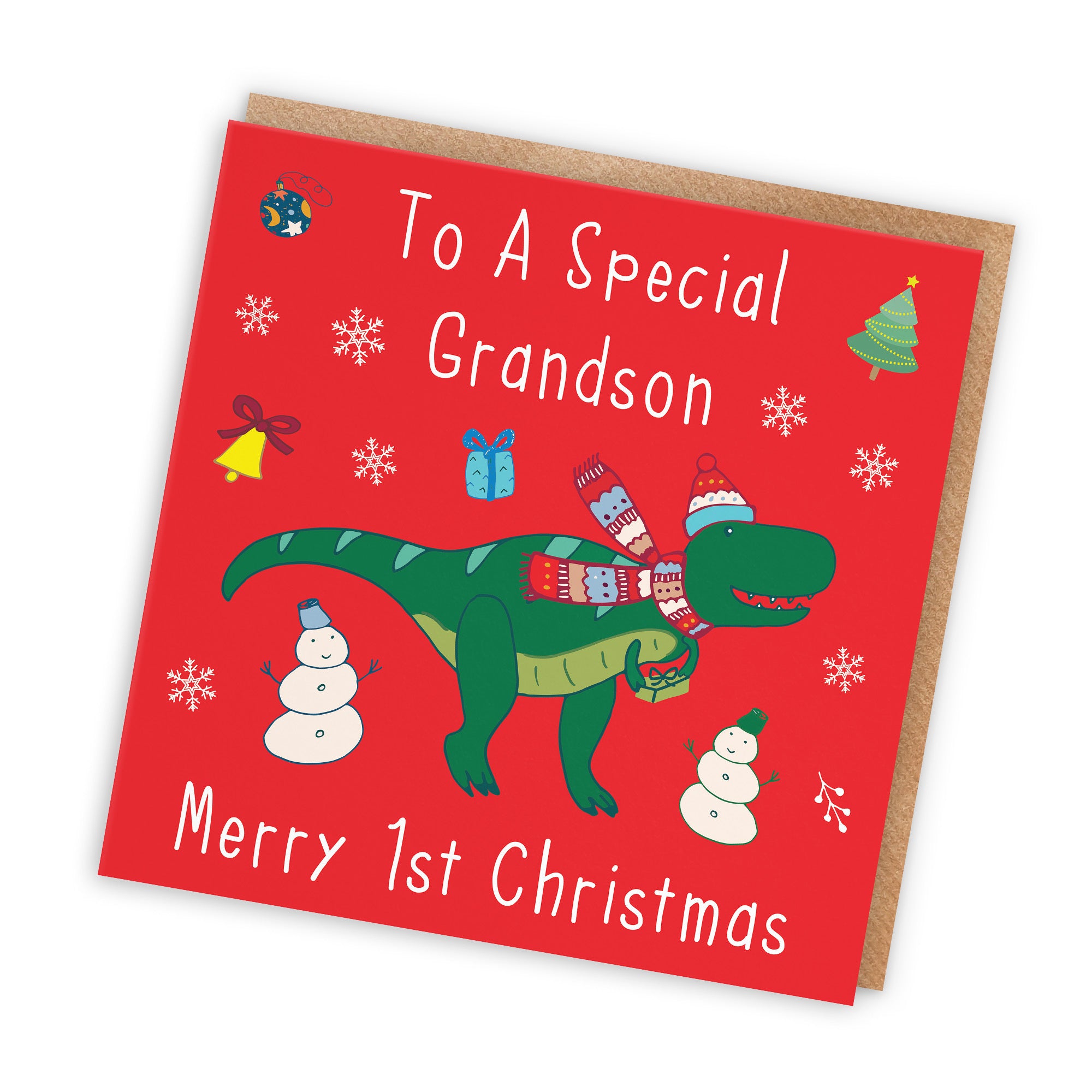 Grandson's 1st Christmas Card Dinosaur - Default Title (TH02801)