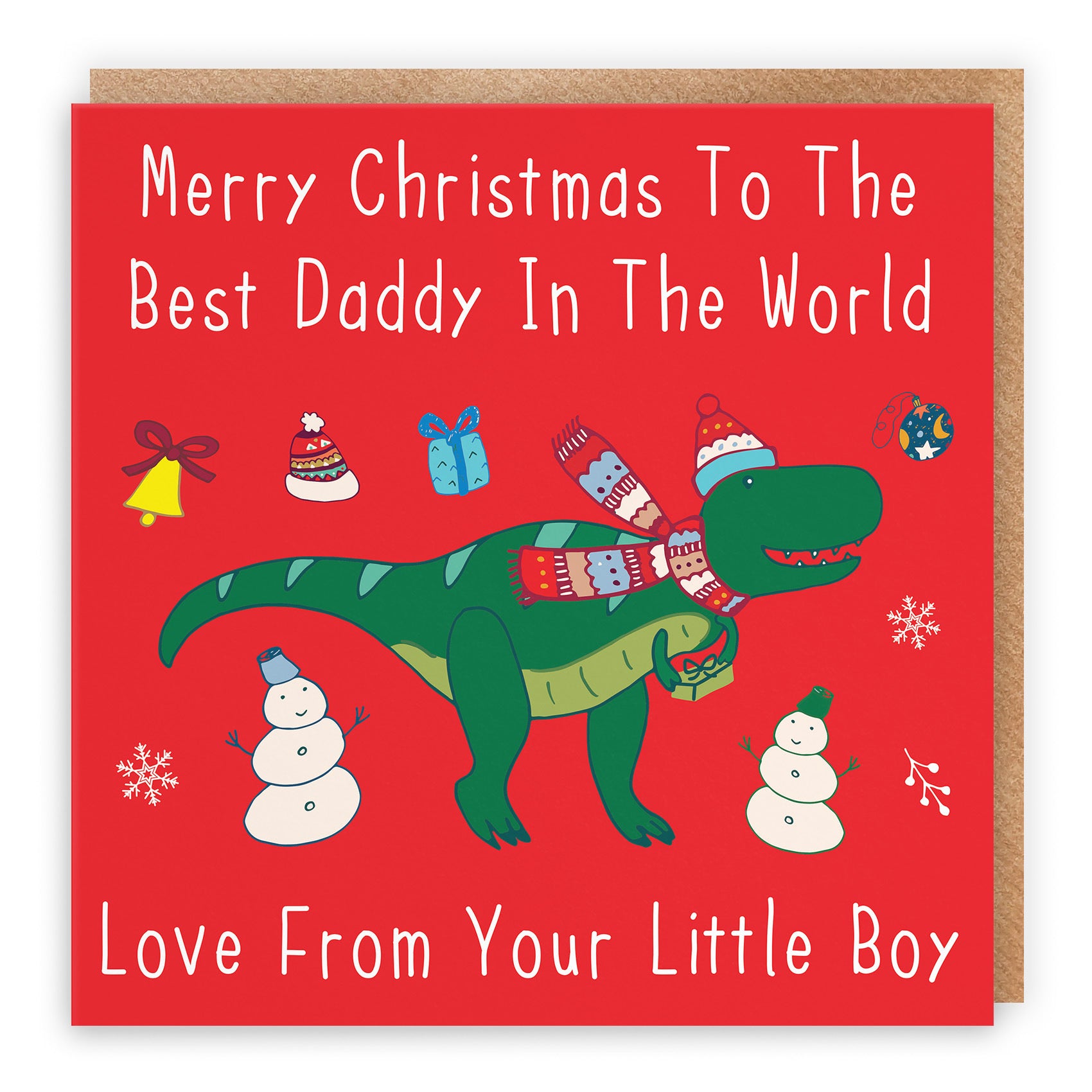 Daddy Christmas Card From Little Boy Dinosaur - Default Title (TH02802)