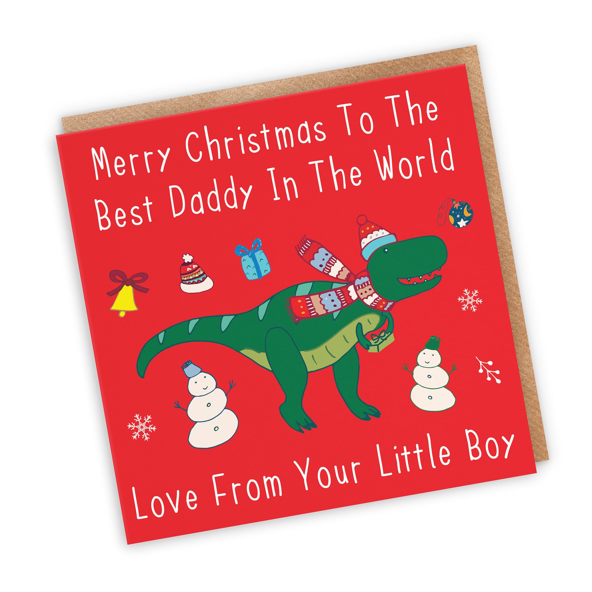 Daddy Christmas Card From Little Boy Dinosaur - Default Title (TH02802)