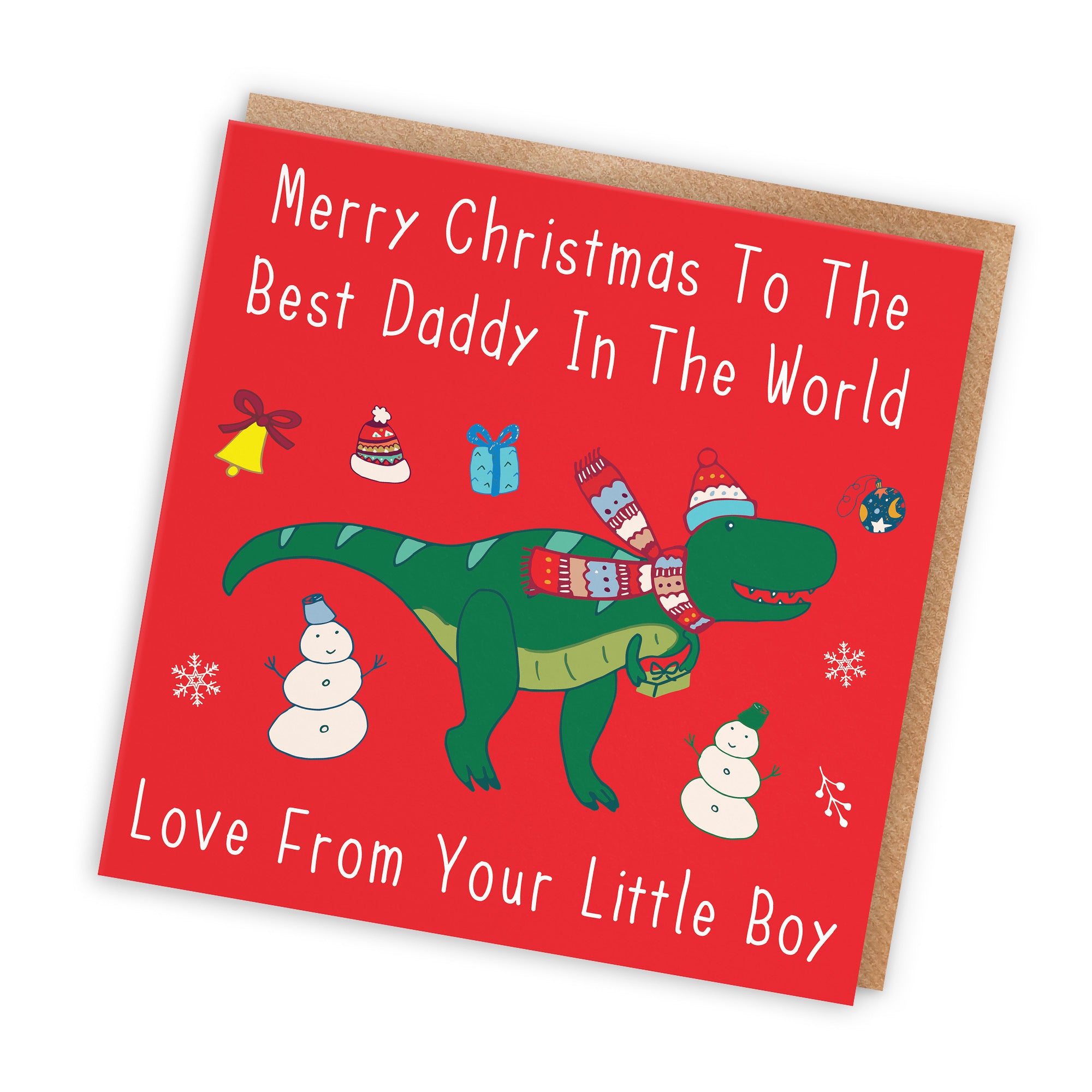 Daddy Christmas Card From Little Boy Dinosaur - Default Title (TH02802)