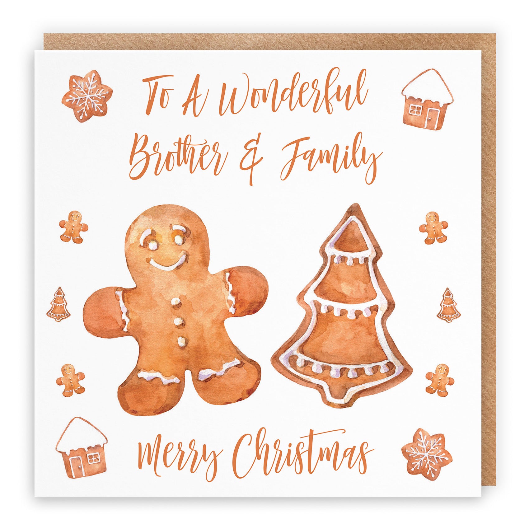 Brother And Family Christmas Card Gingerbread - Default Title (TH02807)